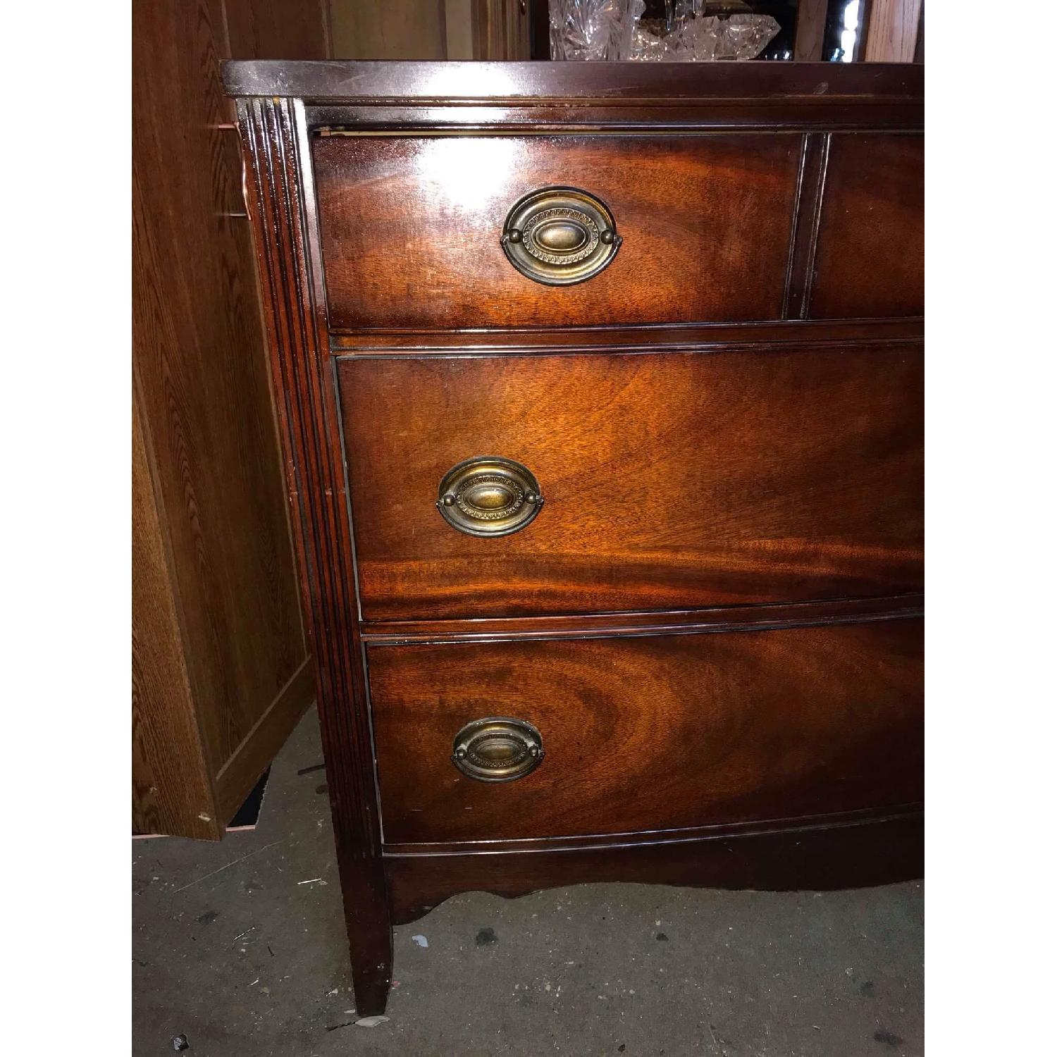 Antique 1930s 3 Drawer Mahogany Dresser - image-12