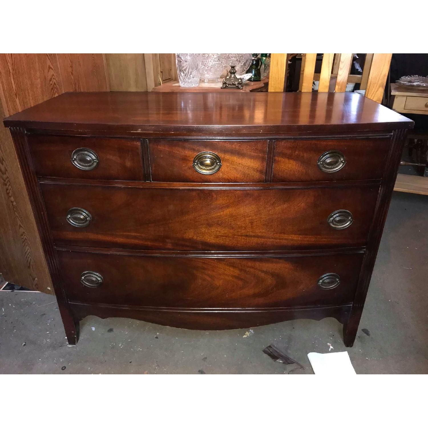 Antique 1930s 3 Drawer Mahogany Dresser - image-13