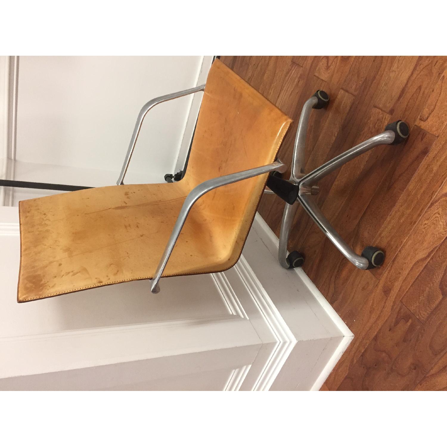 Matteo Grassi Italian Leather Swivel Office Chairs - image-2