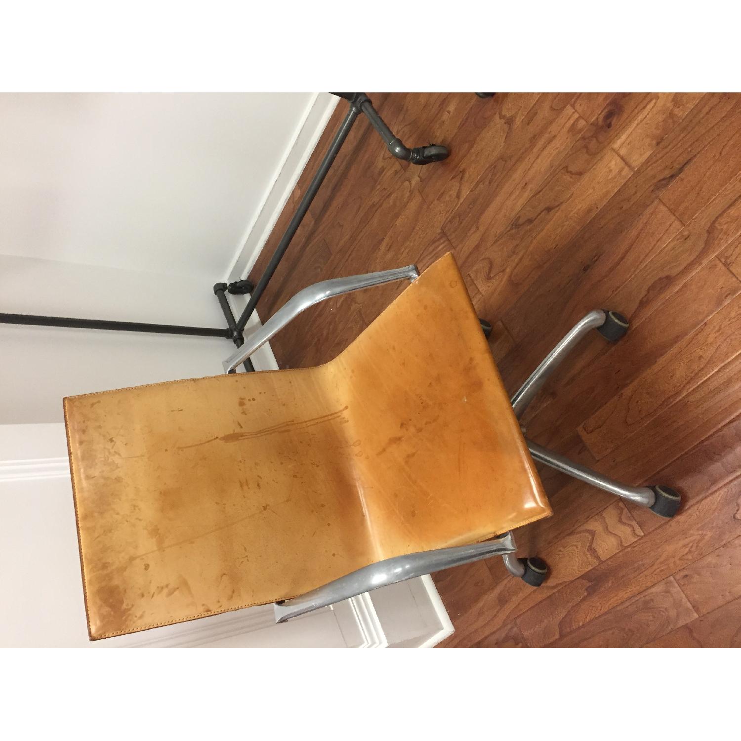 Matteo Grassi Italian Leather Swivel Office Chairs - image-3