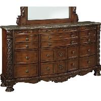 ashley north shore dresser brown Ashley North Shore Millennium Dark Brown Dresser
