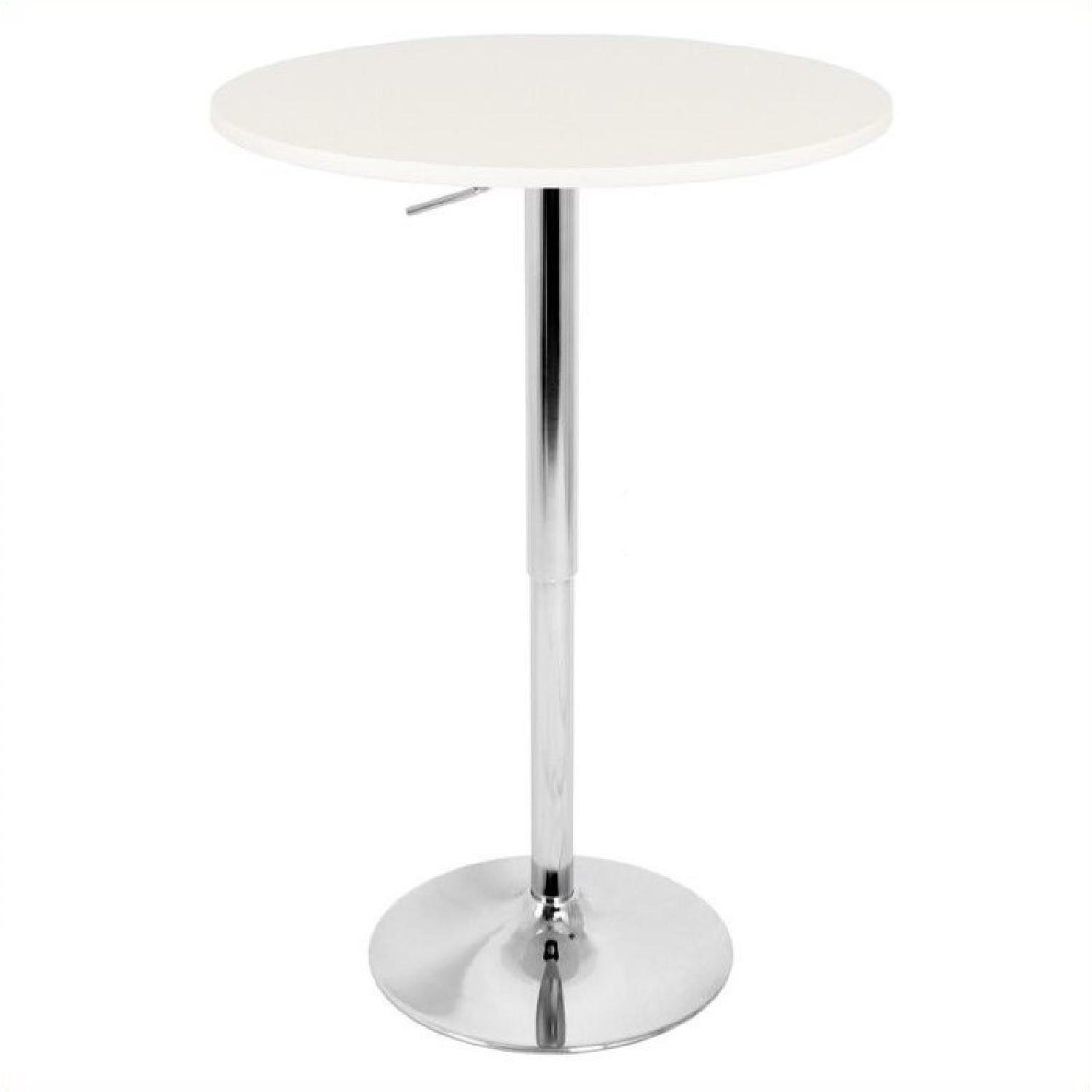 LumiSource Adjustable Bar Table in White - image-0