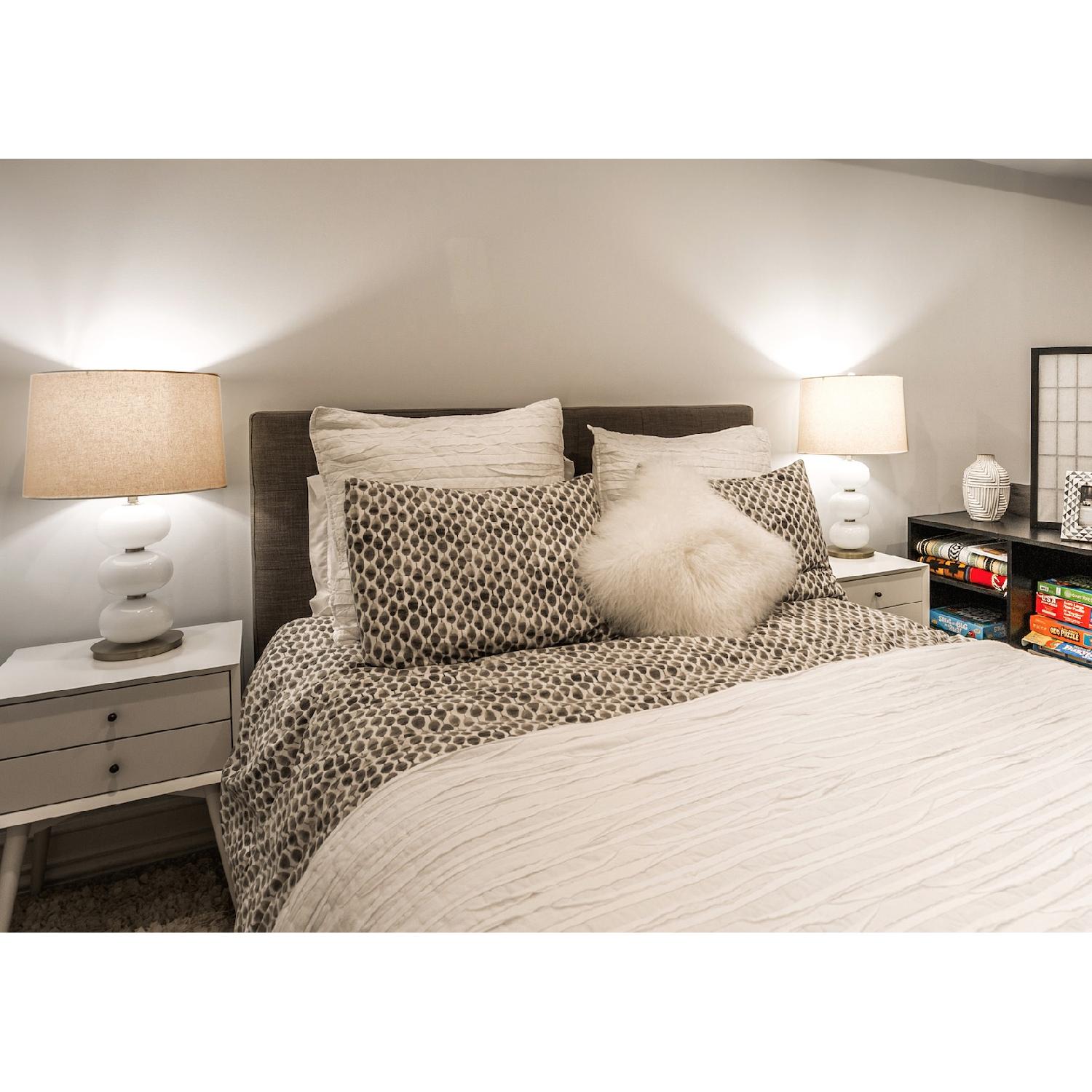 West Elm Mid-Century Nightstand in White Lacquer - image-2