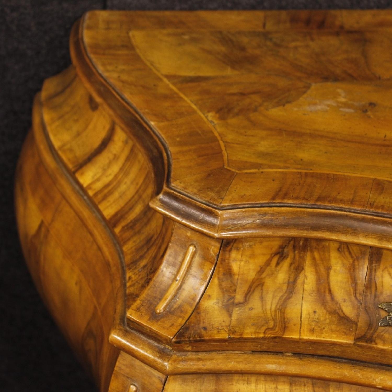 Venetian 5 Drawer Dresser In Walnut & Burl Wood - image-2