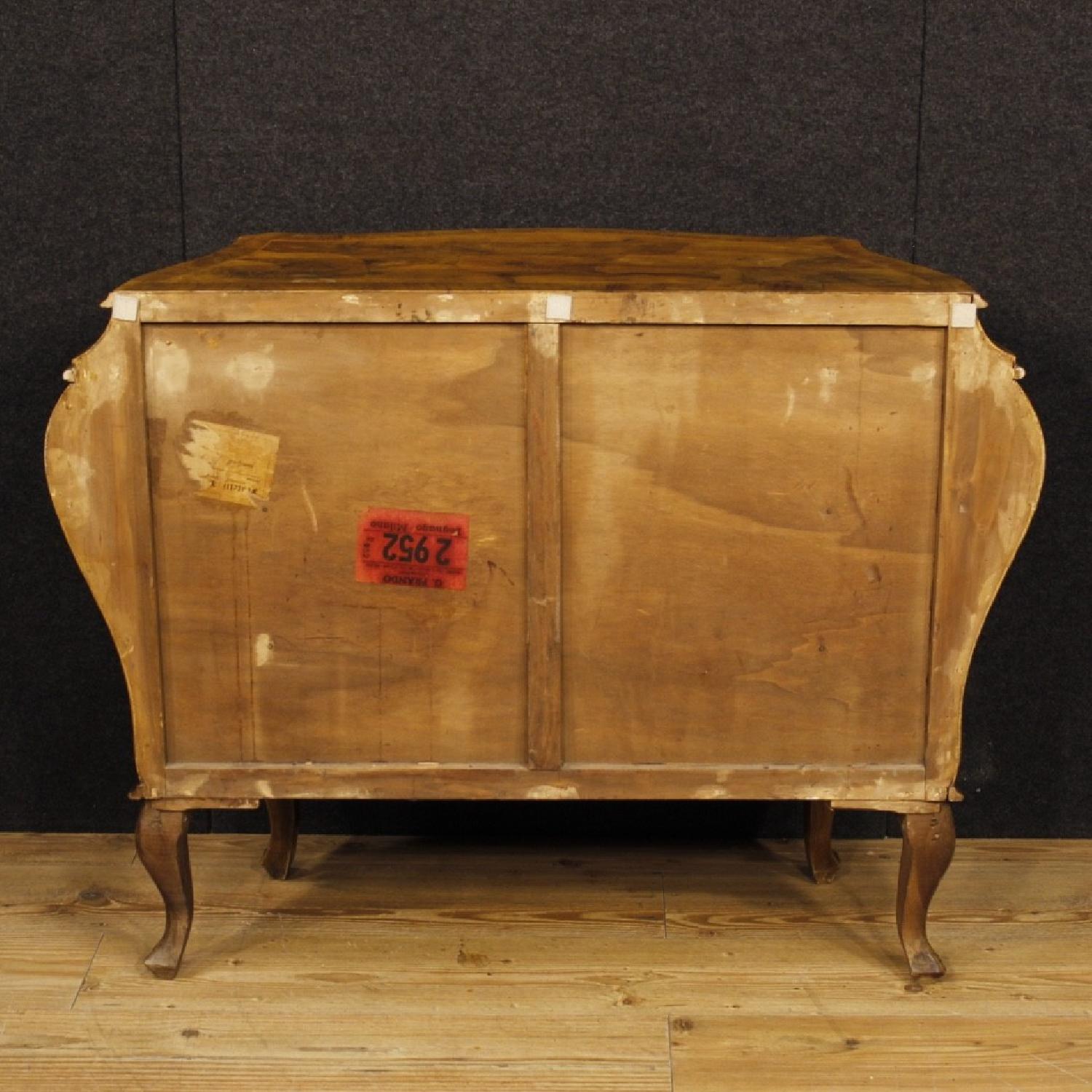 Venetian 5 Drawer Dresser In Walnut & Burl Wood - image-9