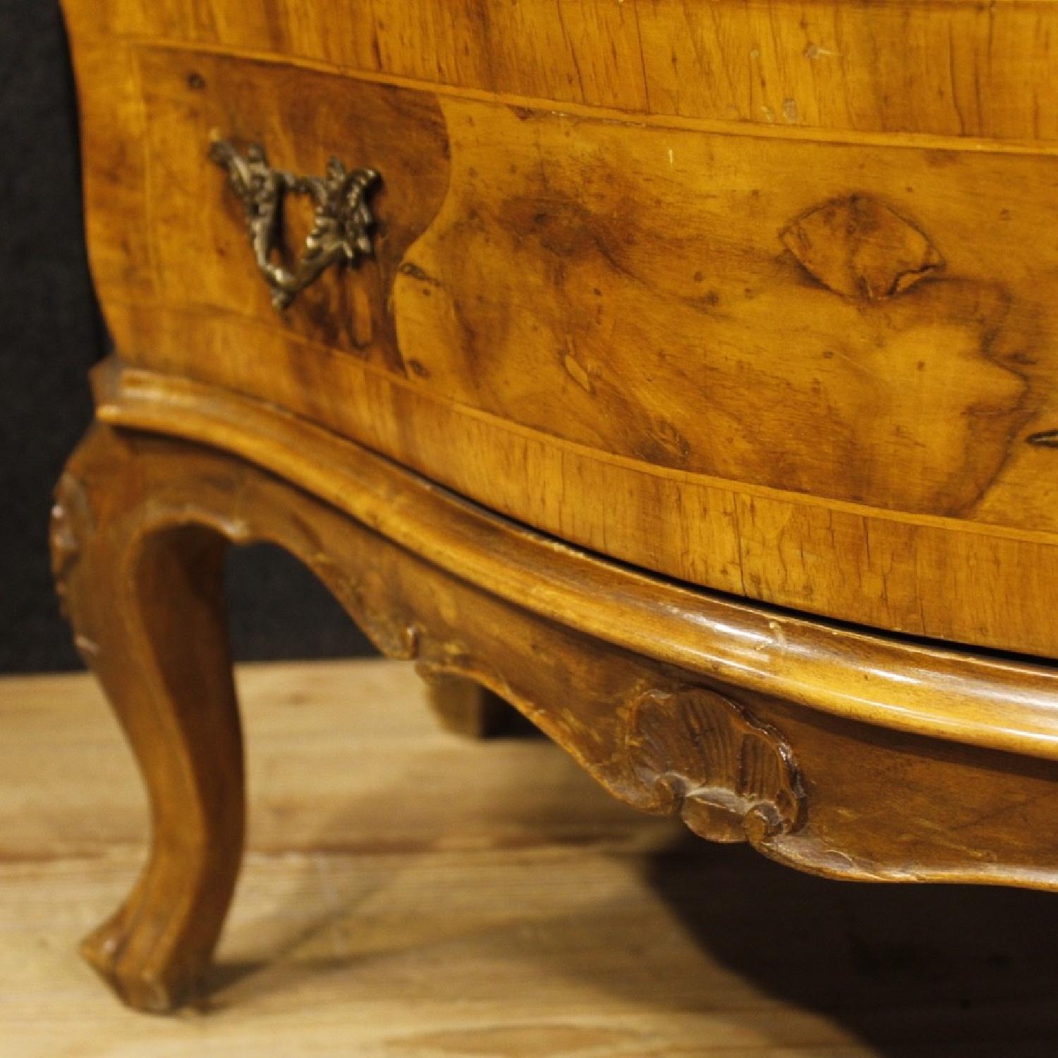 Venetian 5 Drawer Dresser In Walnut & Burl Wood - image-11