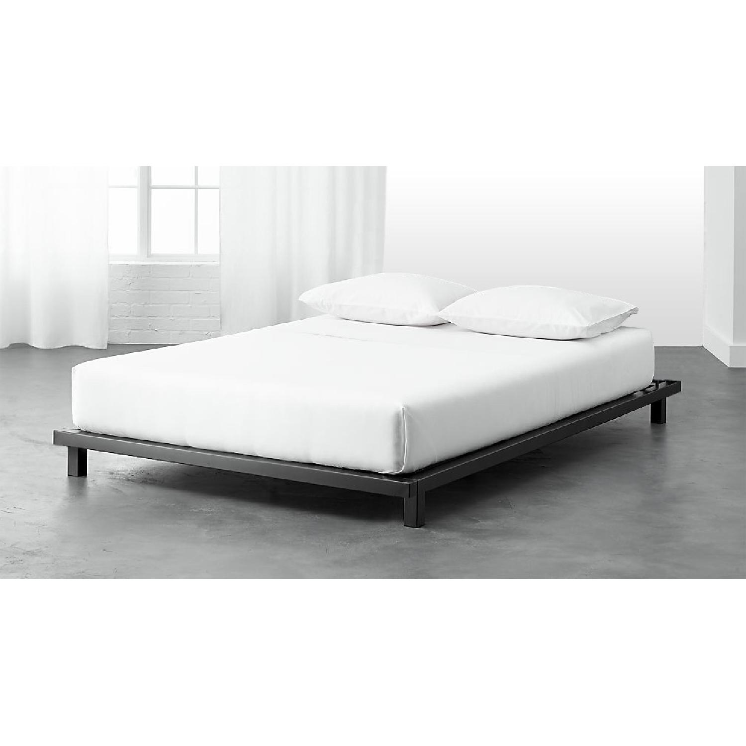 CB2 Tatami Metal Queen Bed in Charcoal - image-1