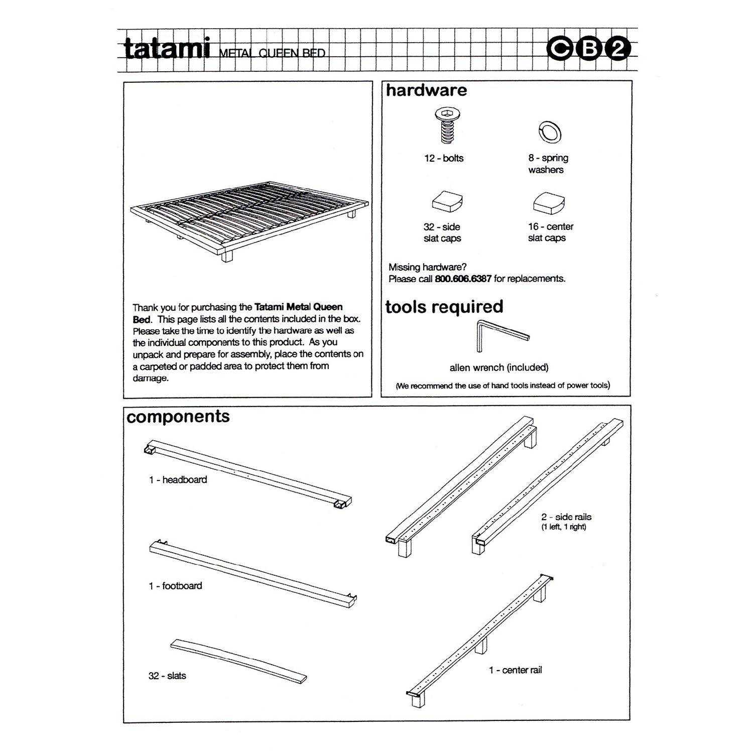 CB2 Tatami Metal Queen Bed in Charcoal - image-3