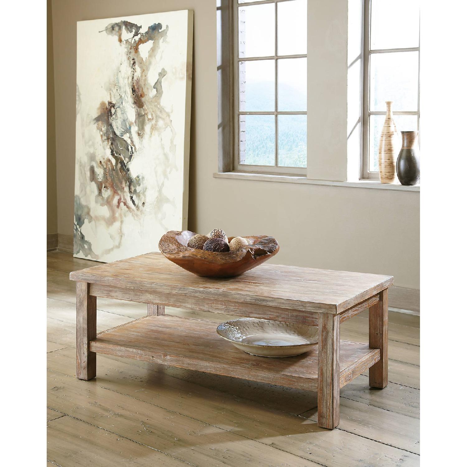 Rustic Wood Cocktail Table - image-1