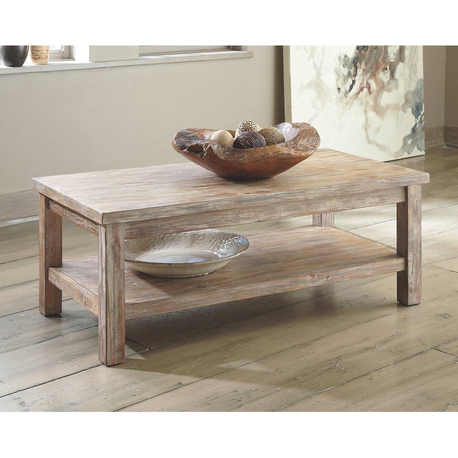 Rustic Wood Cocktail Table - image-2