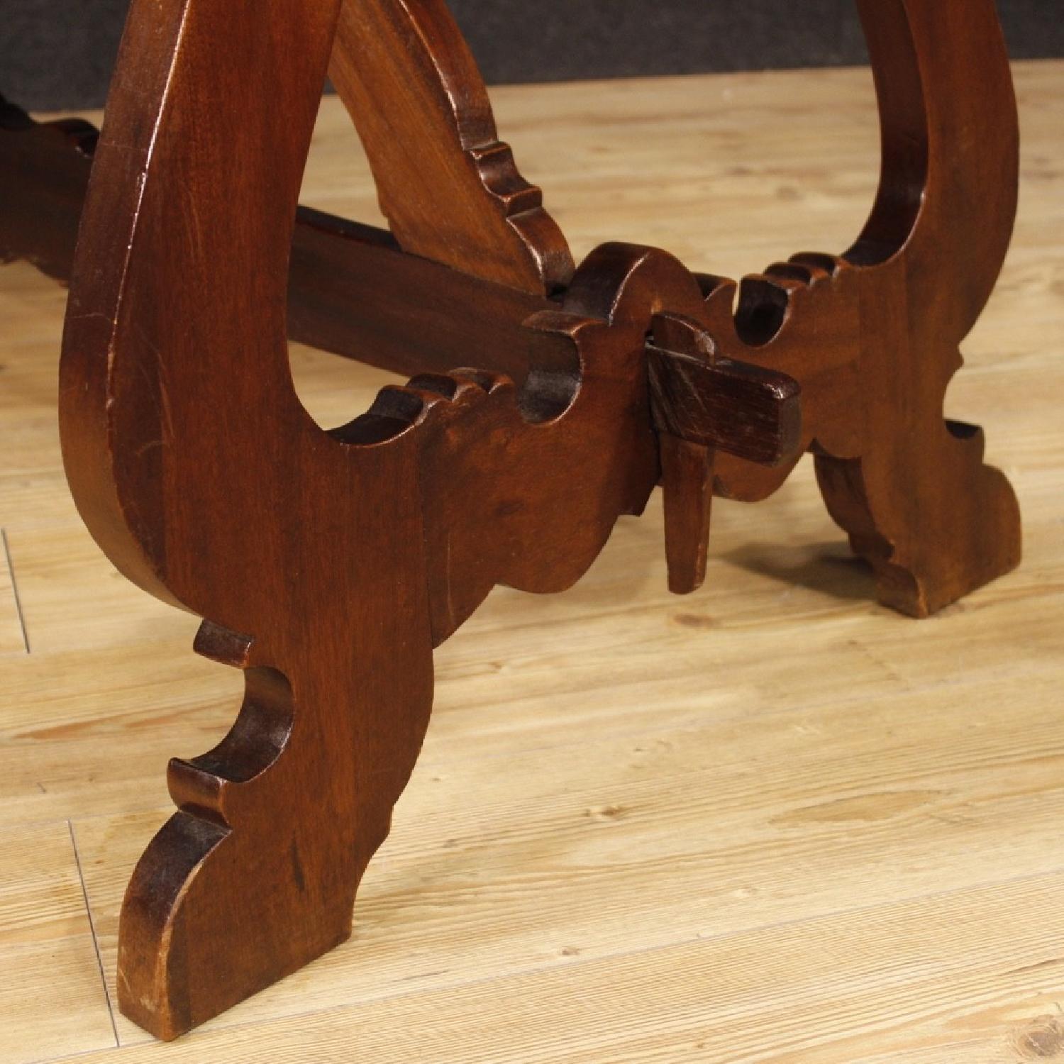 Italian Refectory Table in Walnut & Chestnut Wood - image-1