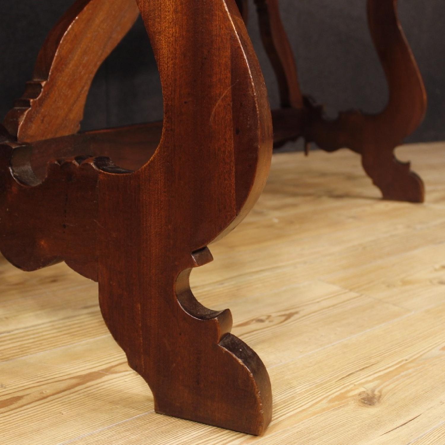 Italian Refectory Table in Walnut & Chestnut Wood - image-4