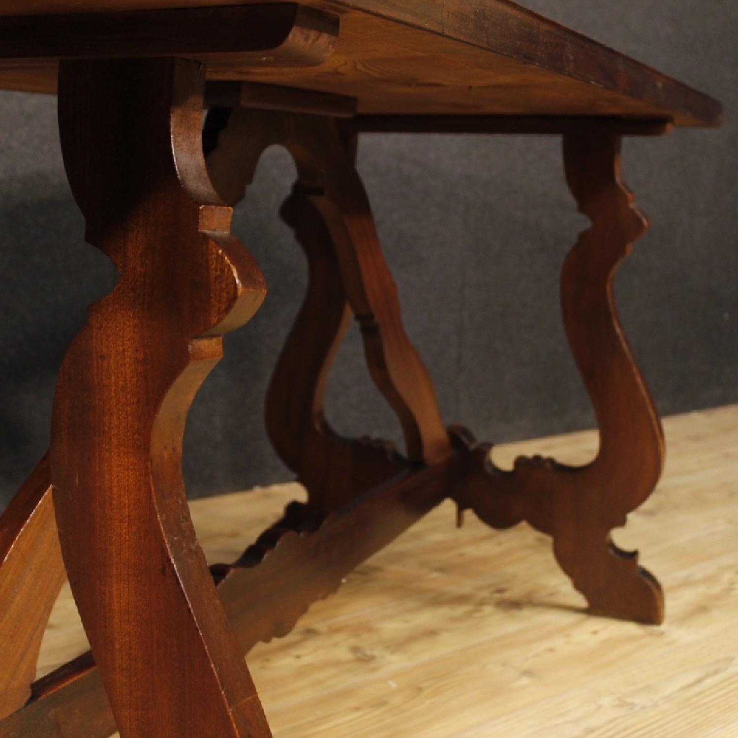 Italian Refectory Table in Walnut & Chestnut Wood - image-5
