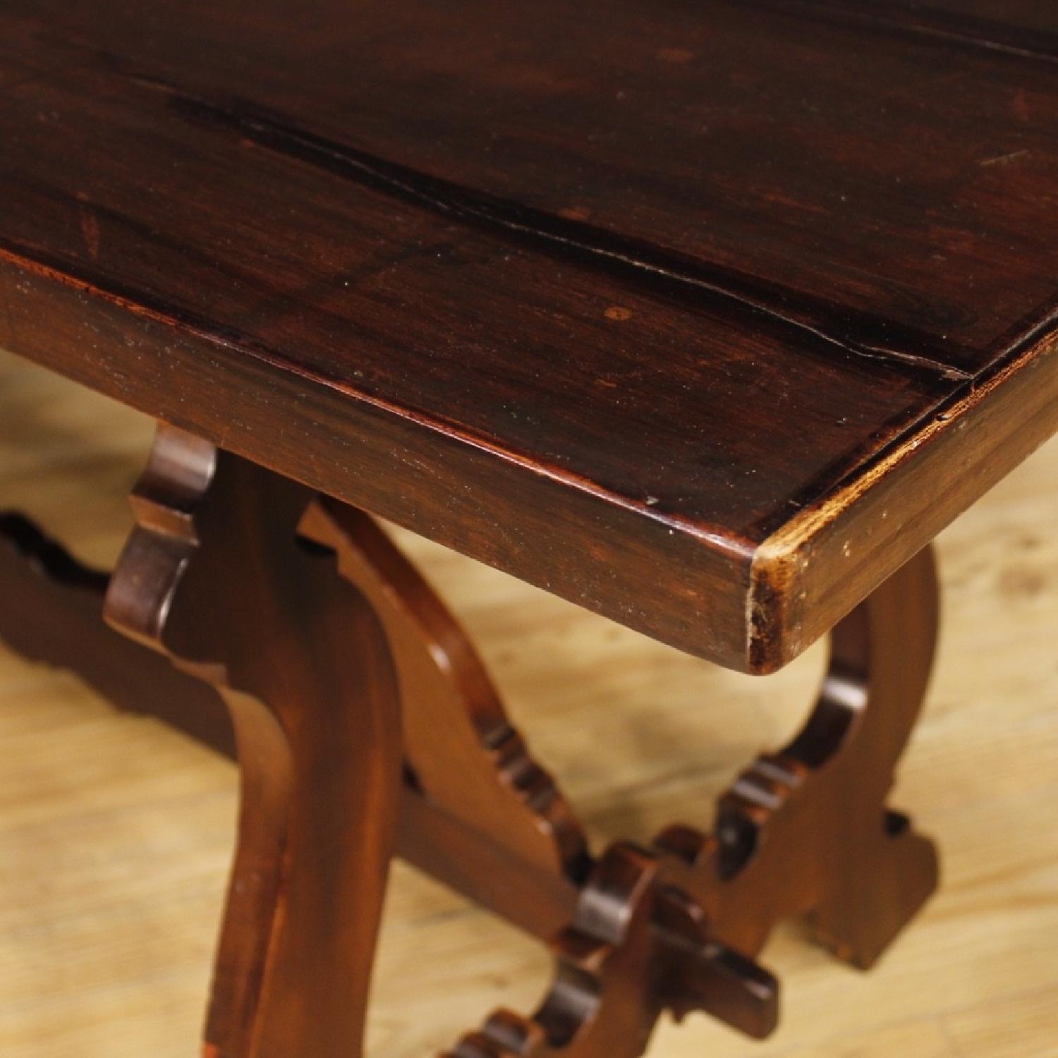 Italian Refectory Table in Walnut & Chestnut Wood - image-7