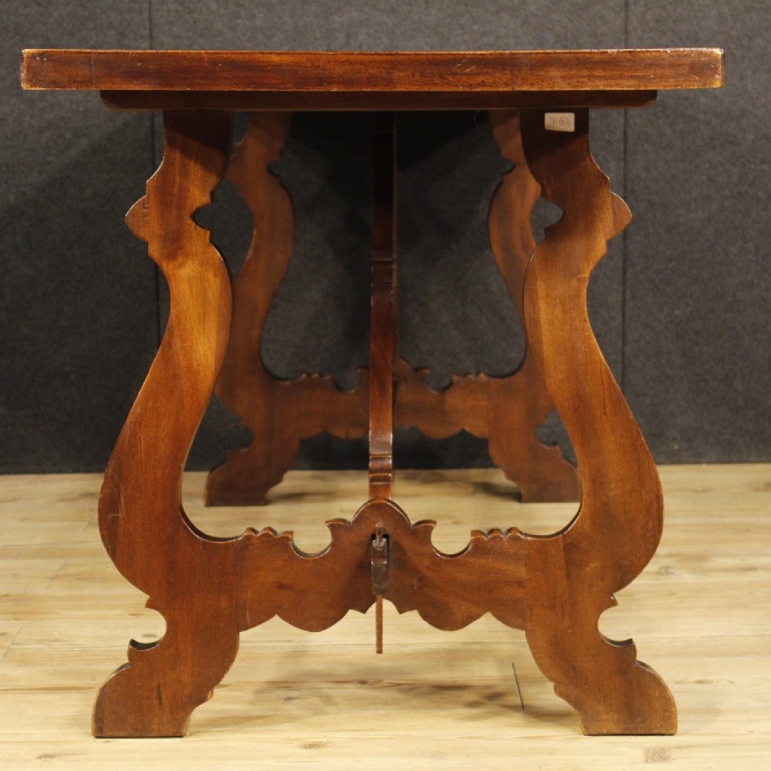 Italian Refectory Table in Walnut & Chestnut Wood - image-10