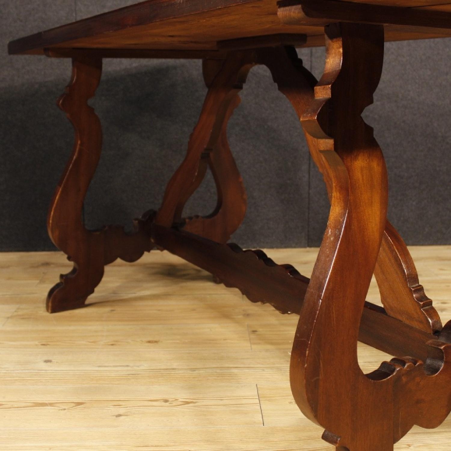 Italian Refectory Table in Walnut & Chestnut Wood - image-11