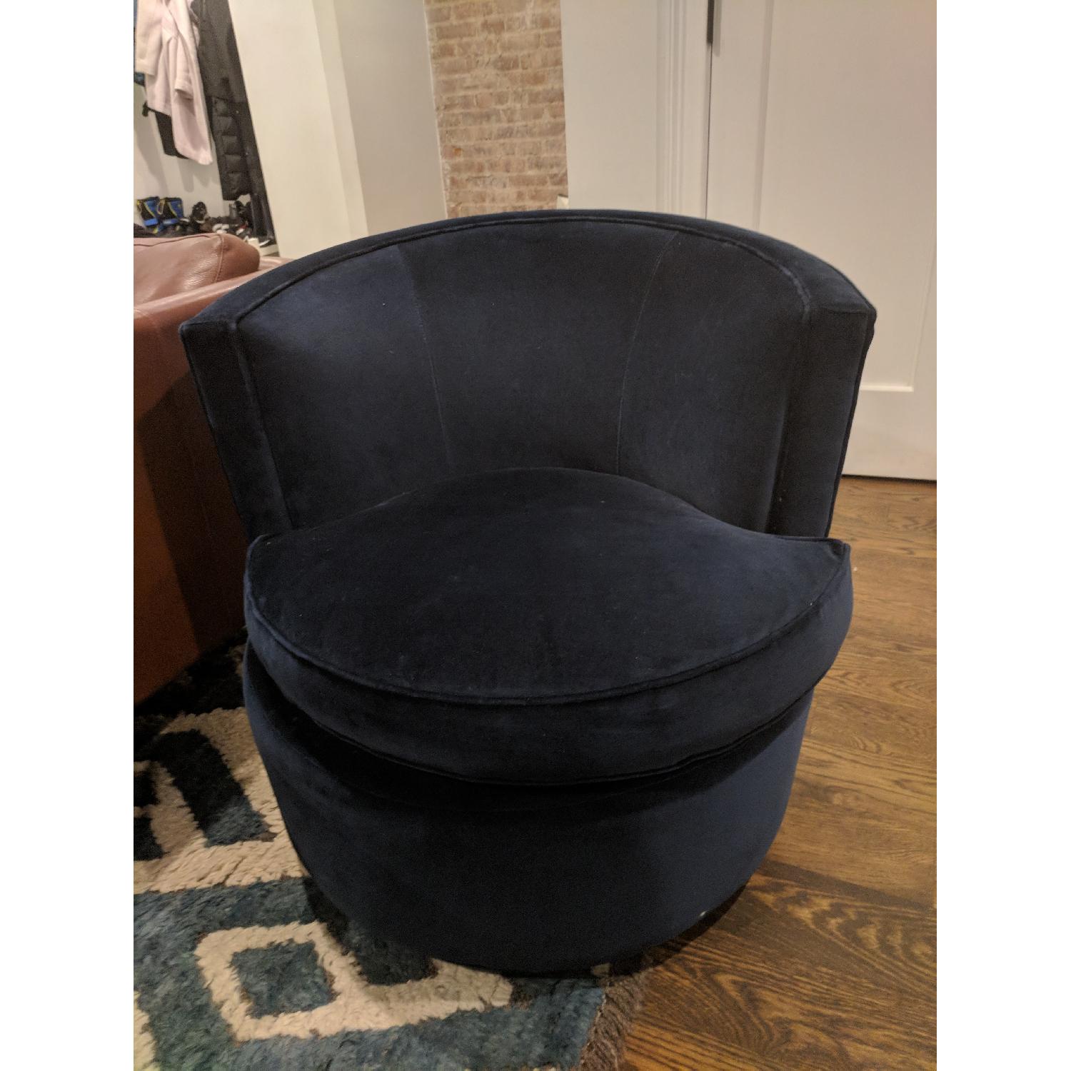 Room & Board Otis Swivel Chair in Indigo - image-1
