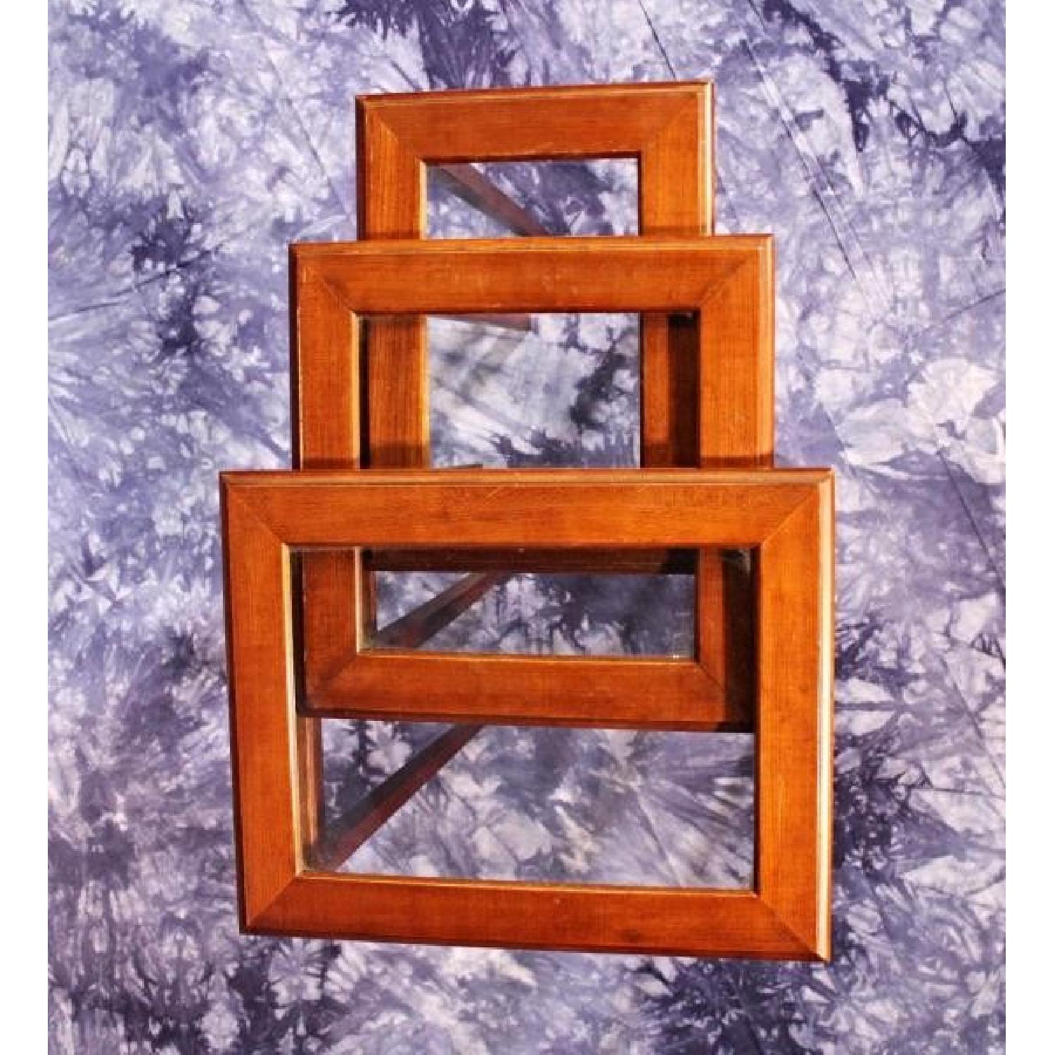 Mid Century Modern Glass Top Nesting Tables - image-6