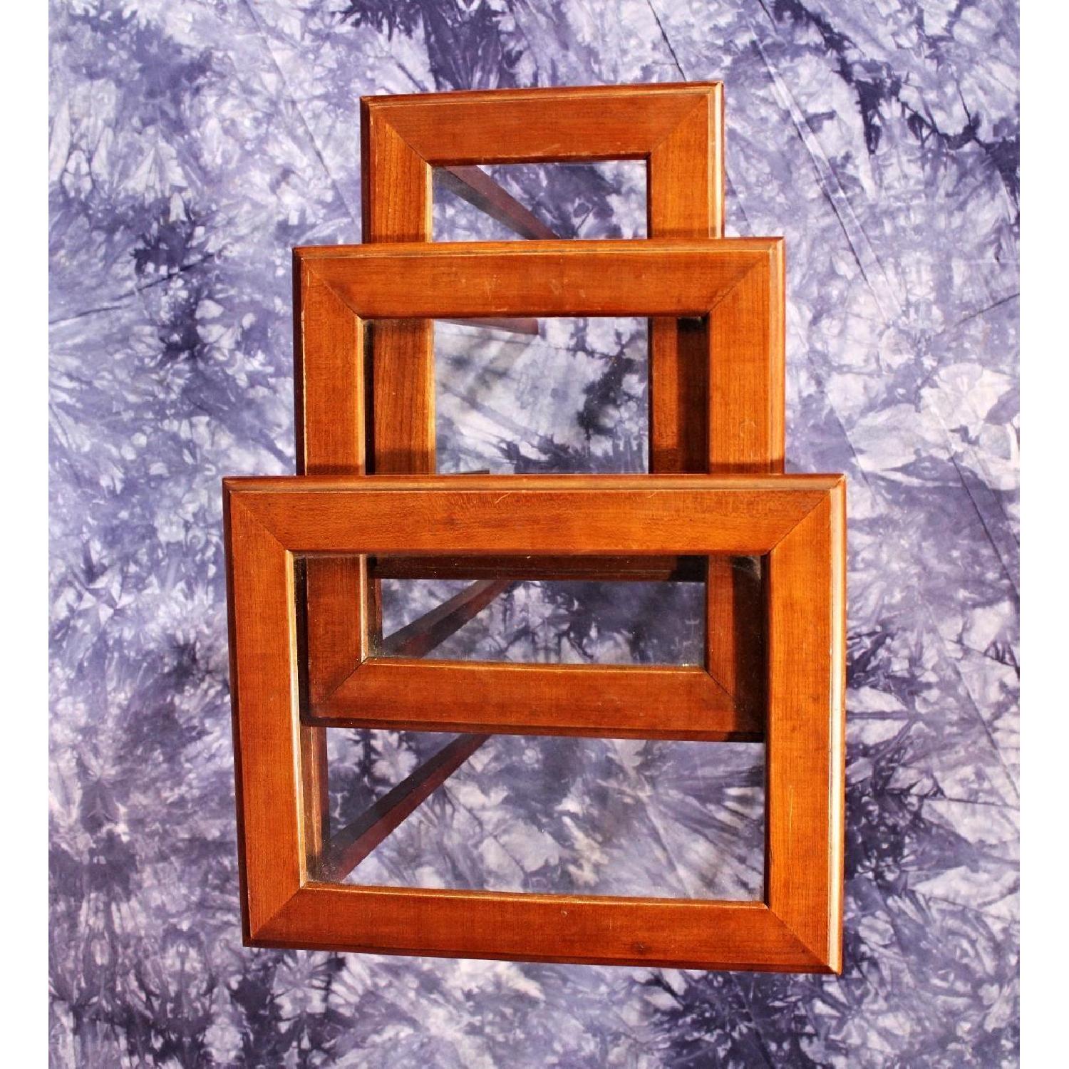 Mid Century Modern Glass Top Nesting Tables - image-10