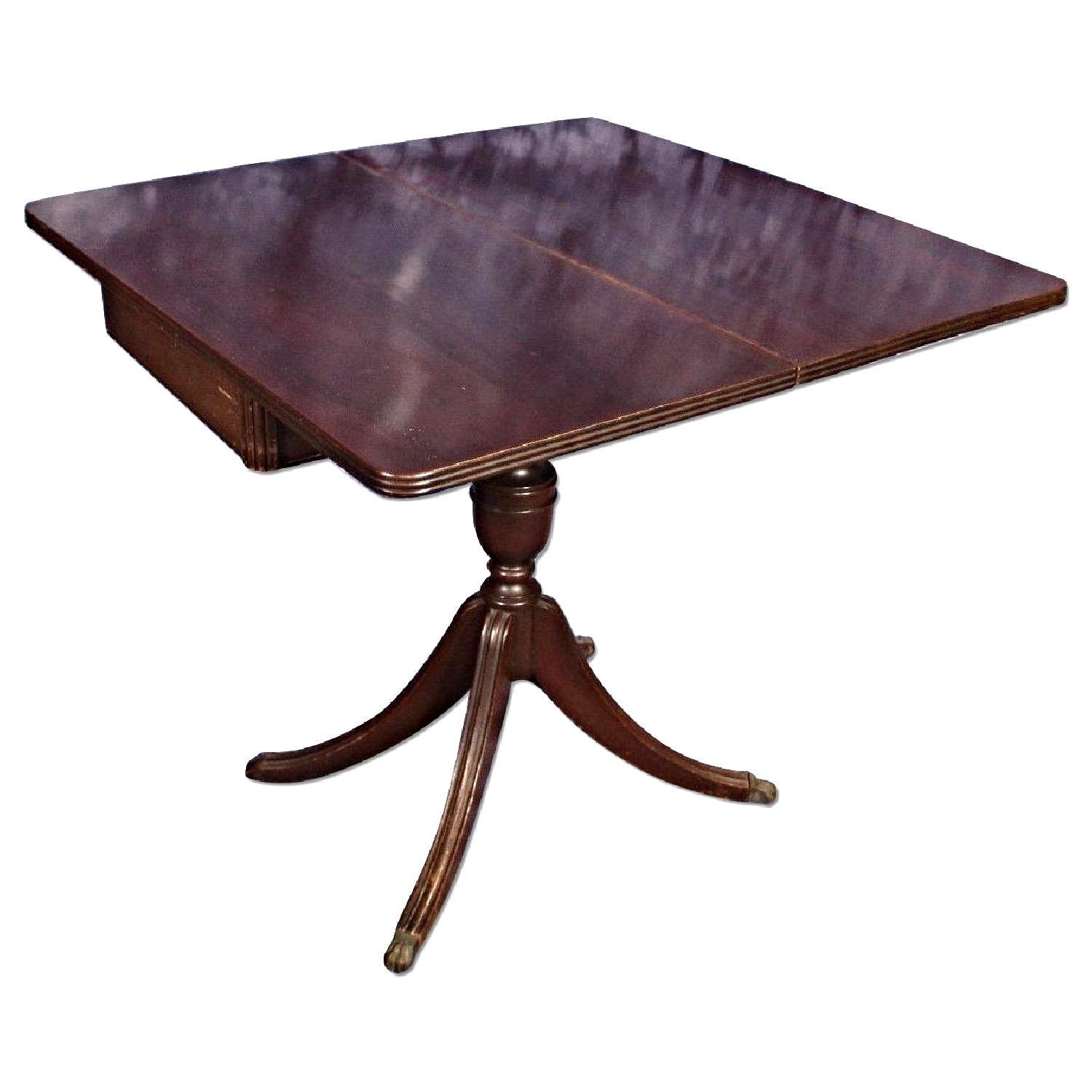 Mahogany Sheraton Style Flip Top Card Game Dining Table - image-4