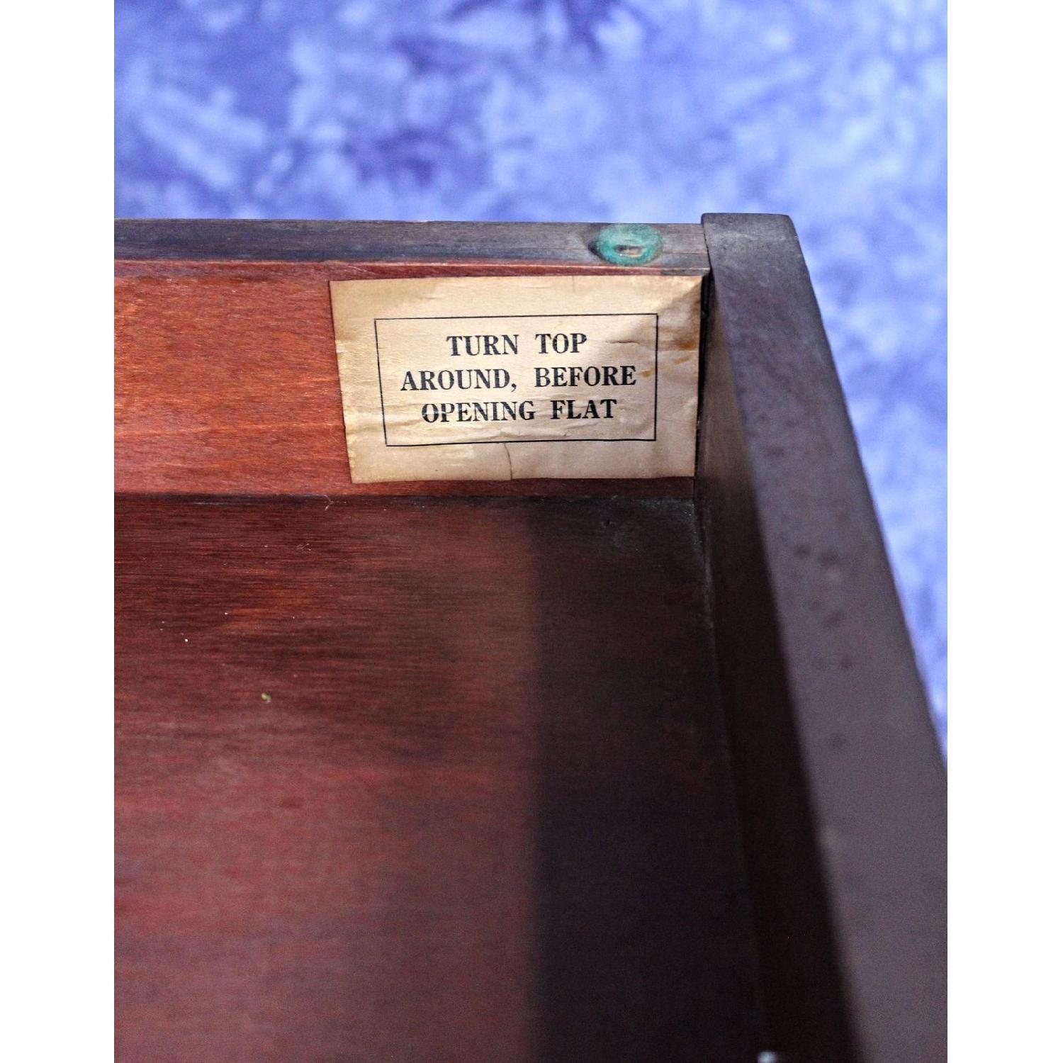 Mahogany Sheraton Style Flip Top Card Game Dining Table - image-5