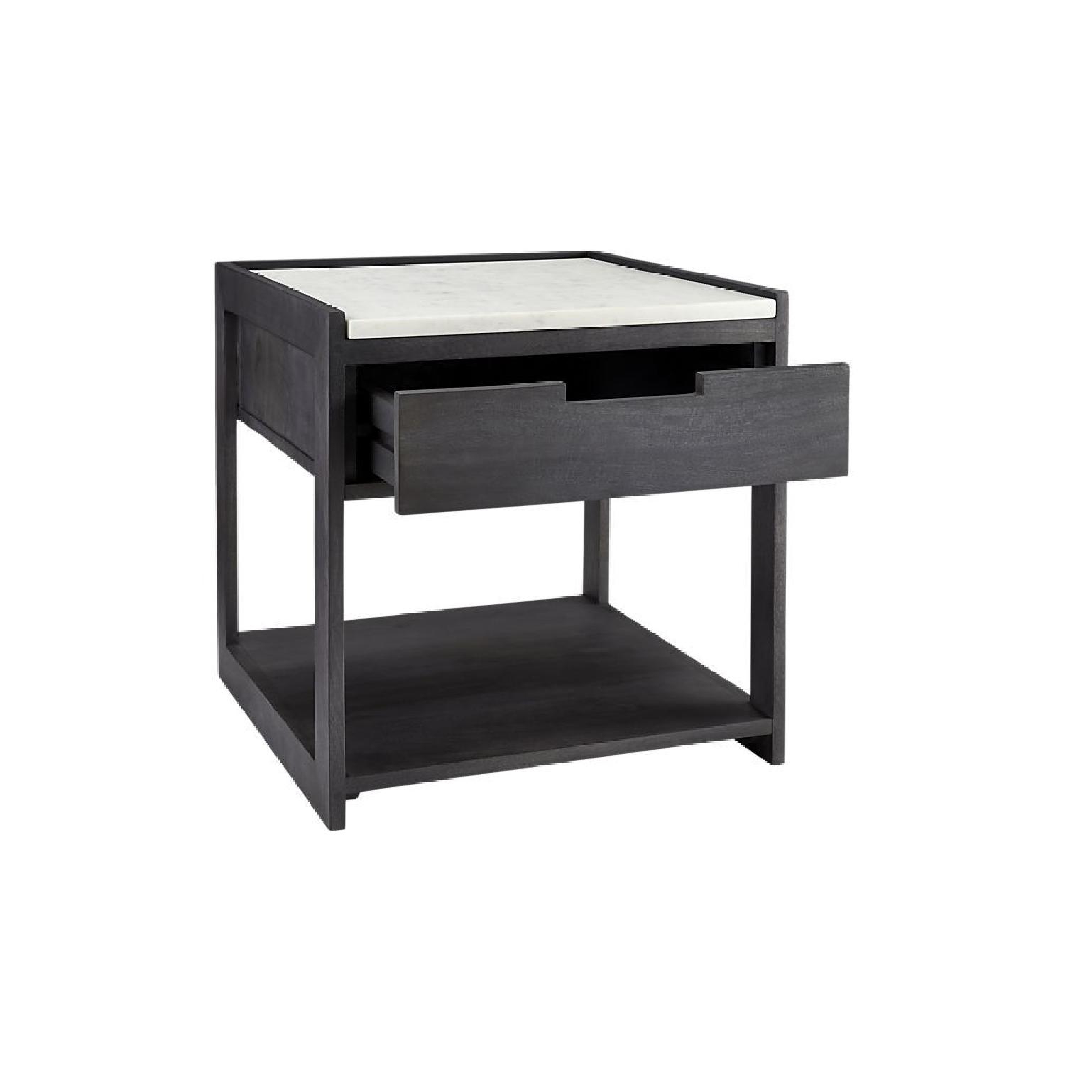 CB2 Tux Marble Top Nightstand AptDeco