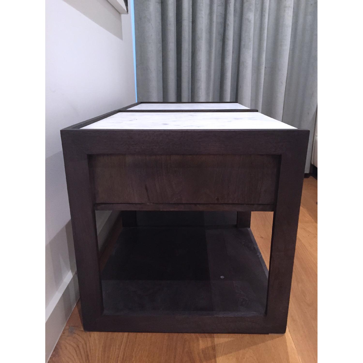 CB2 Tux Marble Top Nightstand AptDeco
