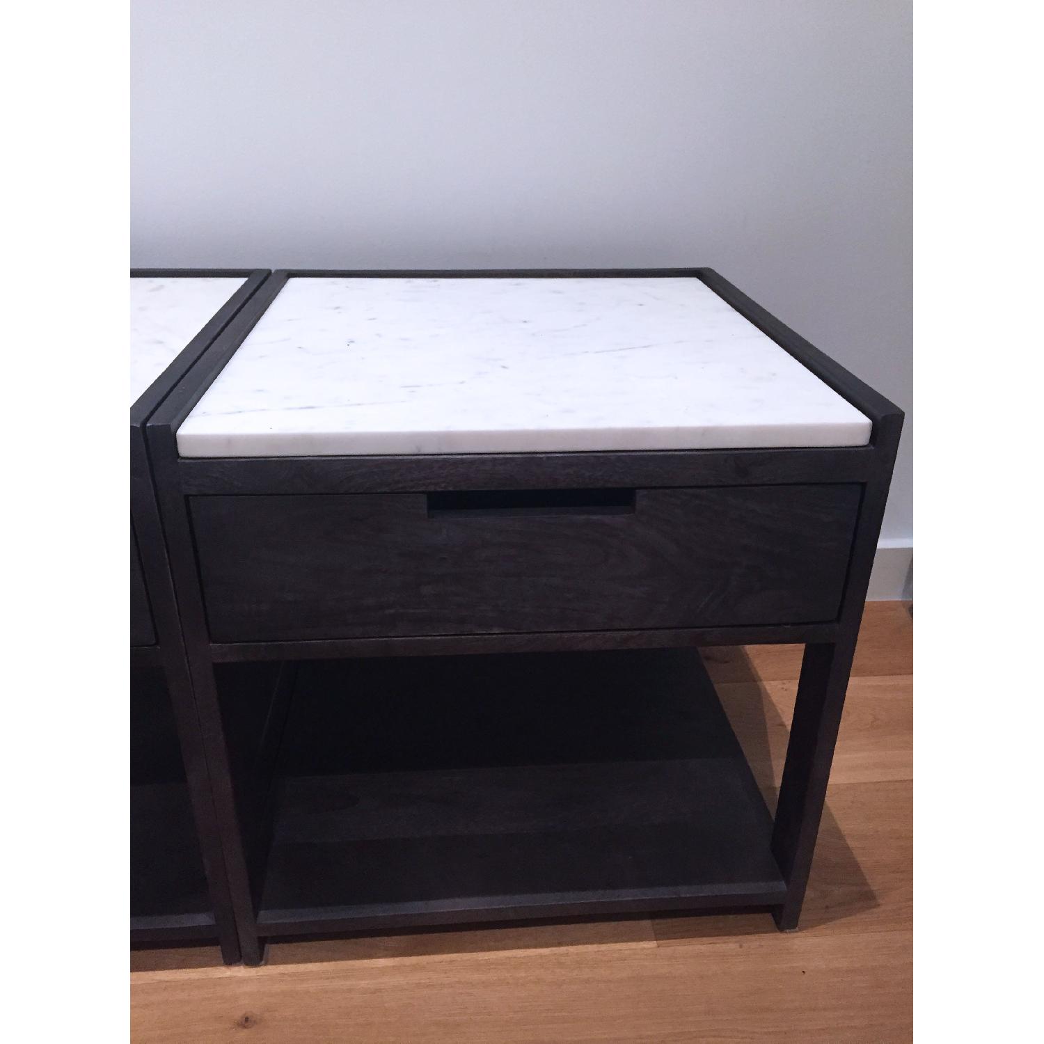 CB2 Tux Marble Top Nightstand AptDeco