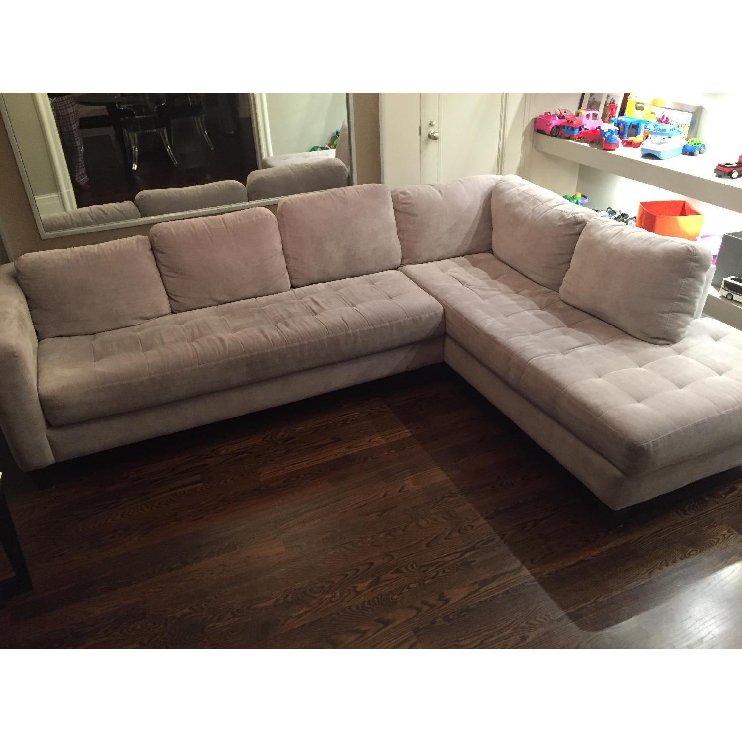 Macy's Microfiber 2-Piece Sectional Sofa - image-1