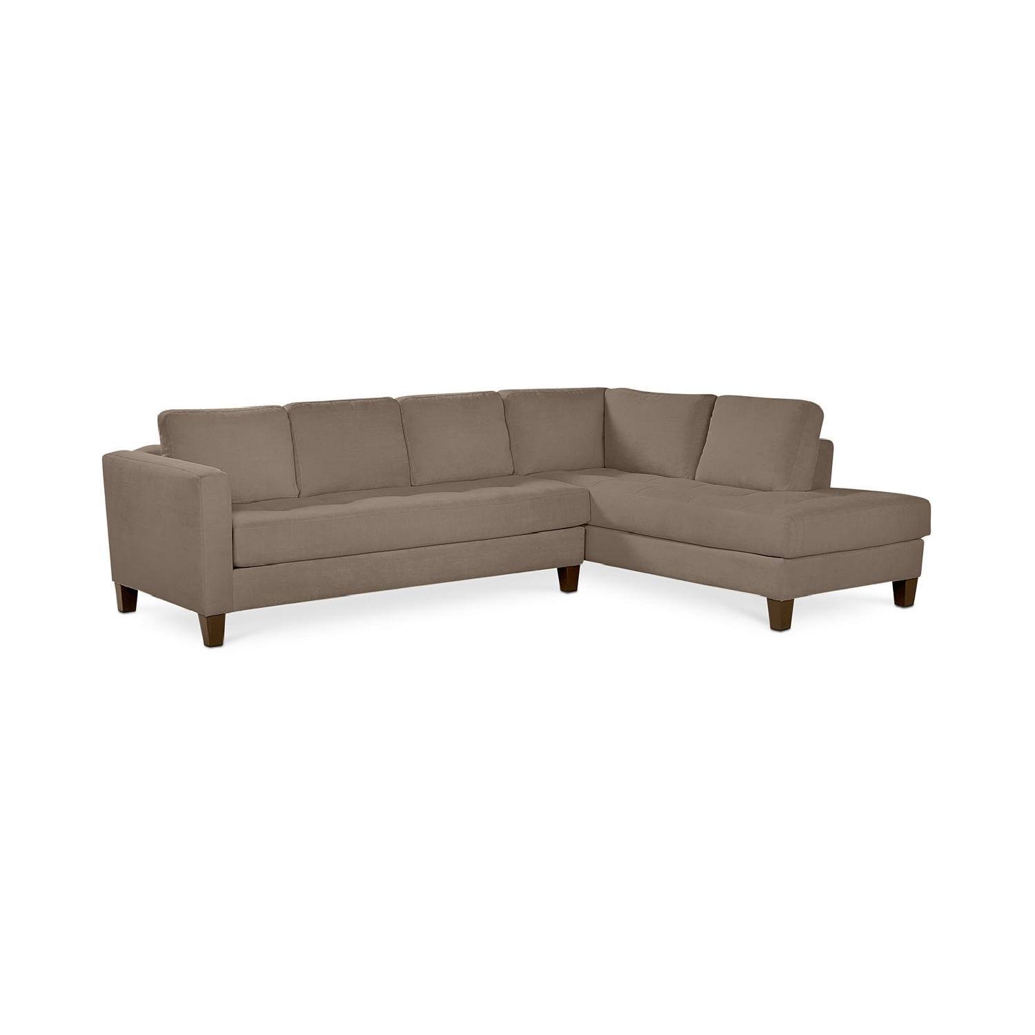 Macy's Microfiber 2Piece Sectional Sofa AptDeco