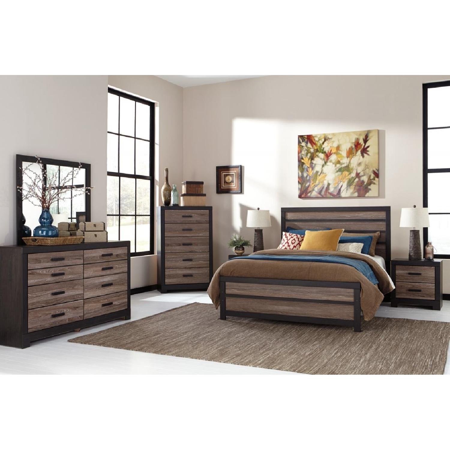 Ashley Harlinton Warm Gray/Charcoal Five Drawer Chest - image-2