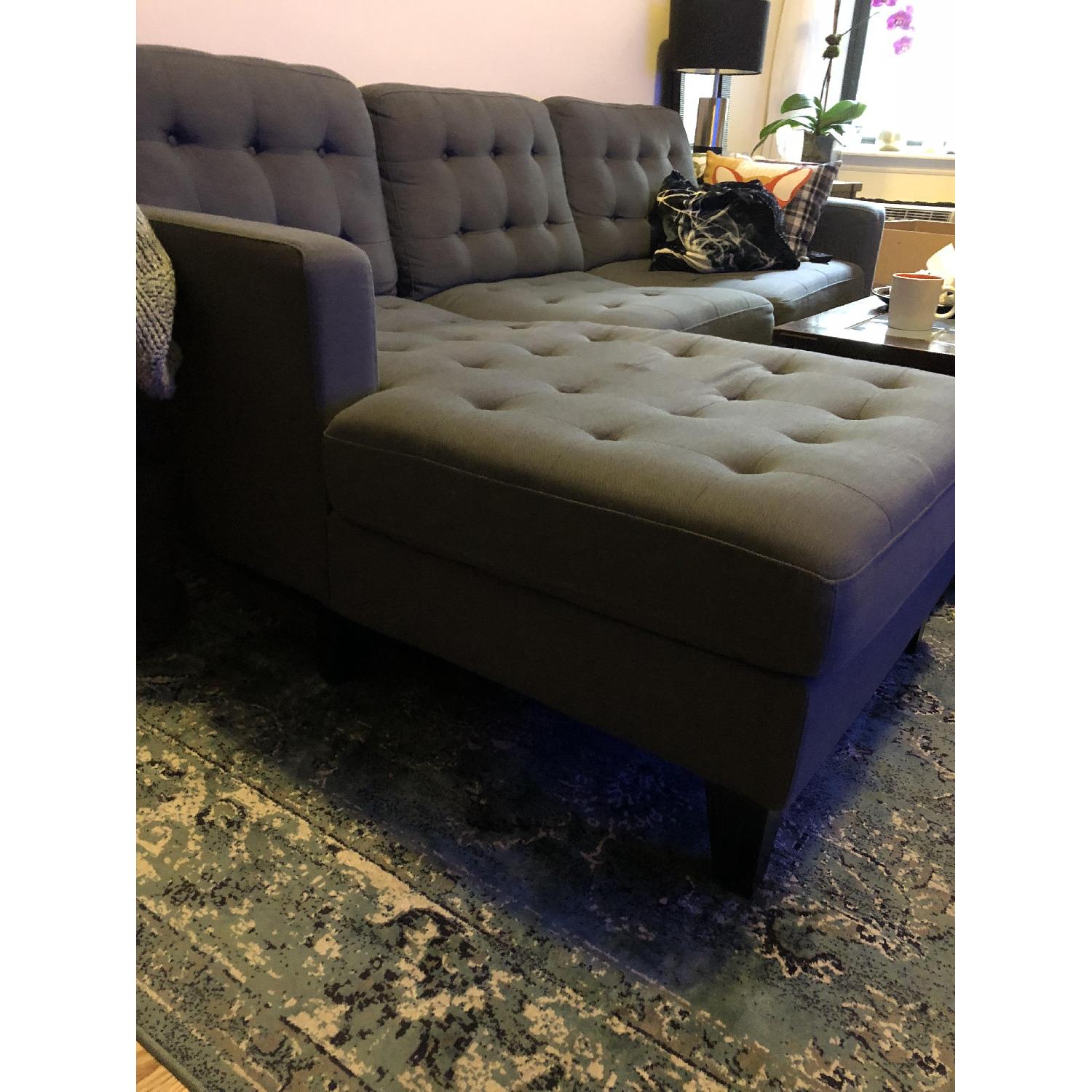 Pier 1 Grey 2Piece Sectional Sofa AptDeco