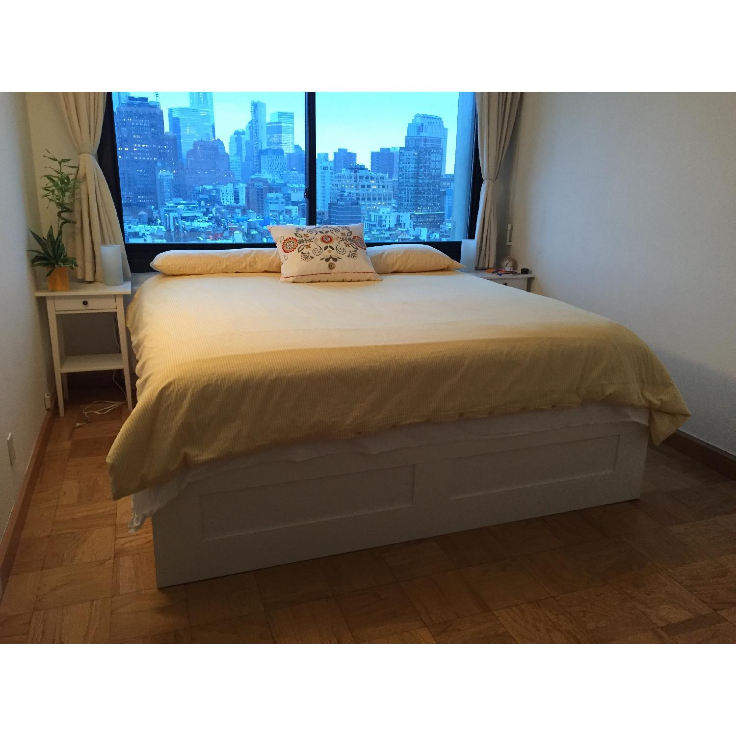 Ikea Brimnes King Size Bed Frame AptDeco