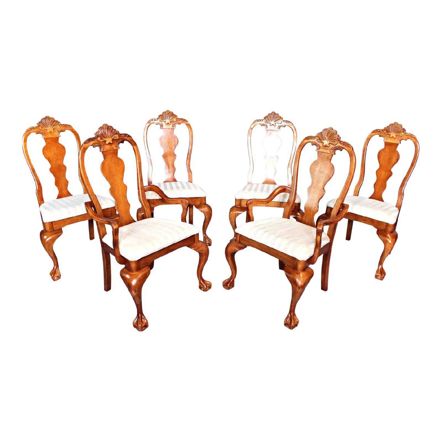 Wood Dining Room Chair w/ Claw Feet - image-9