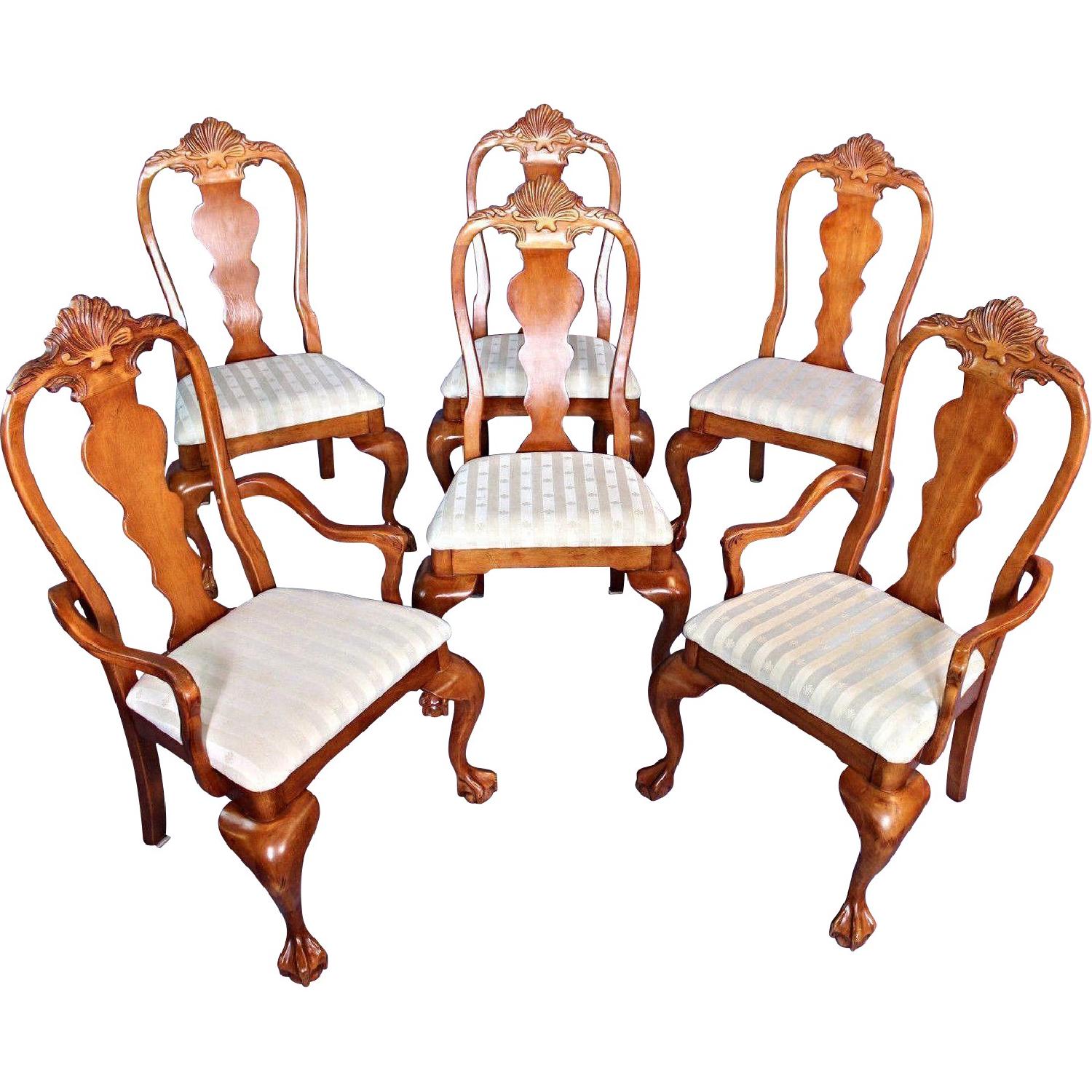 Wood Dining Room Chair w/ Claw Feet - image-10