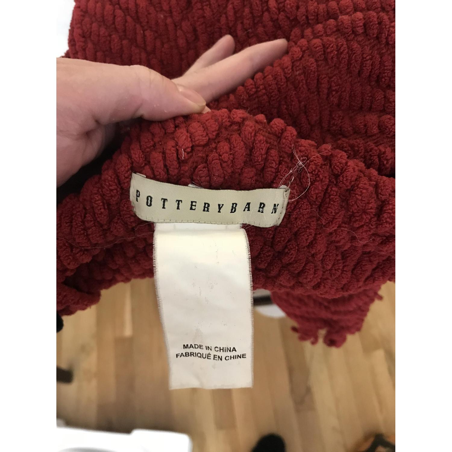 Pottery Barn Grand Chenille Pillows & Throw in Cardinal Red - image-3