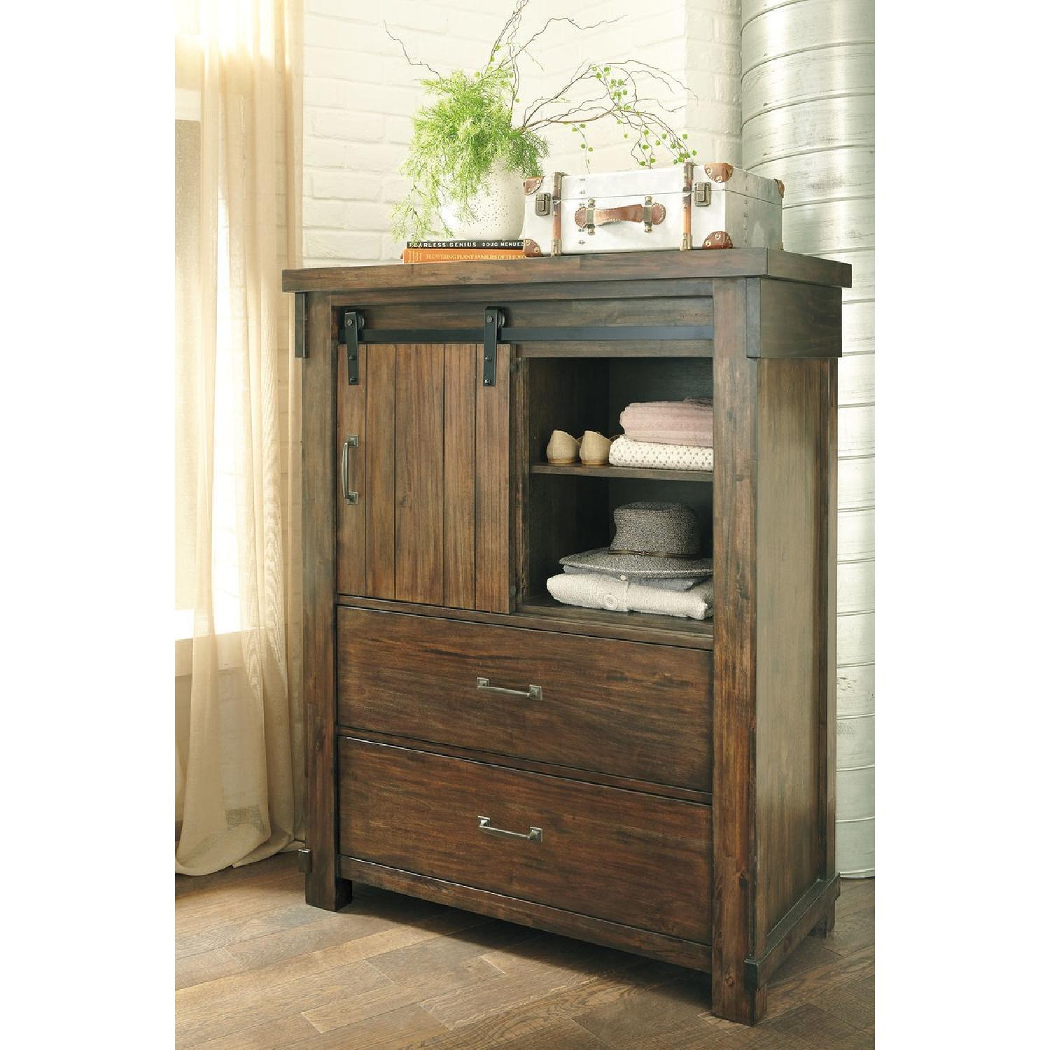 Ashley Lakeleigh Brown Five Drawer Chest - image-1