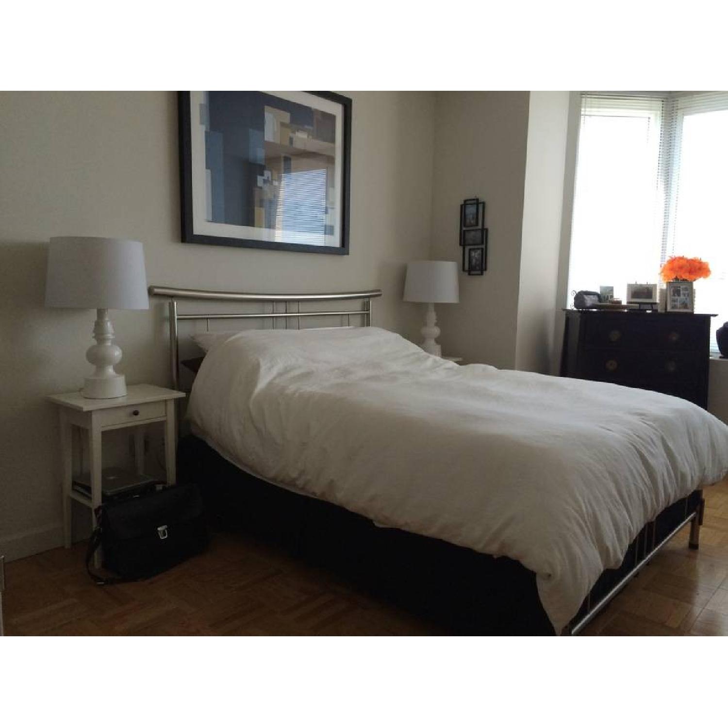 Modern Queen Size Bed Frame w/ Headboard & Footboard - image-1