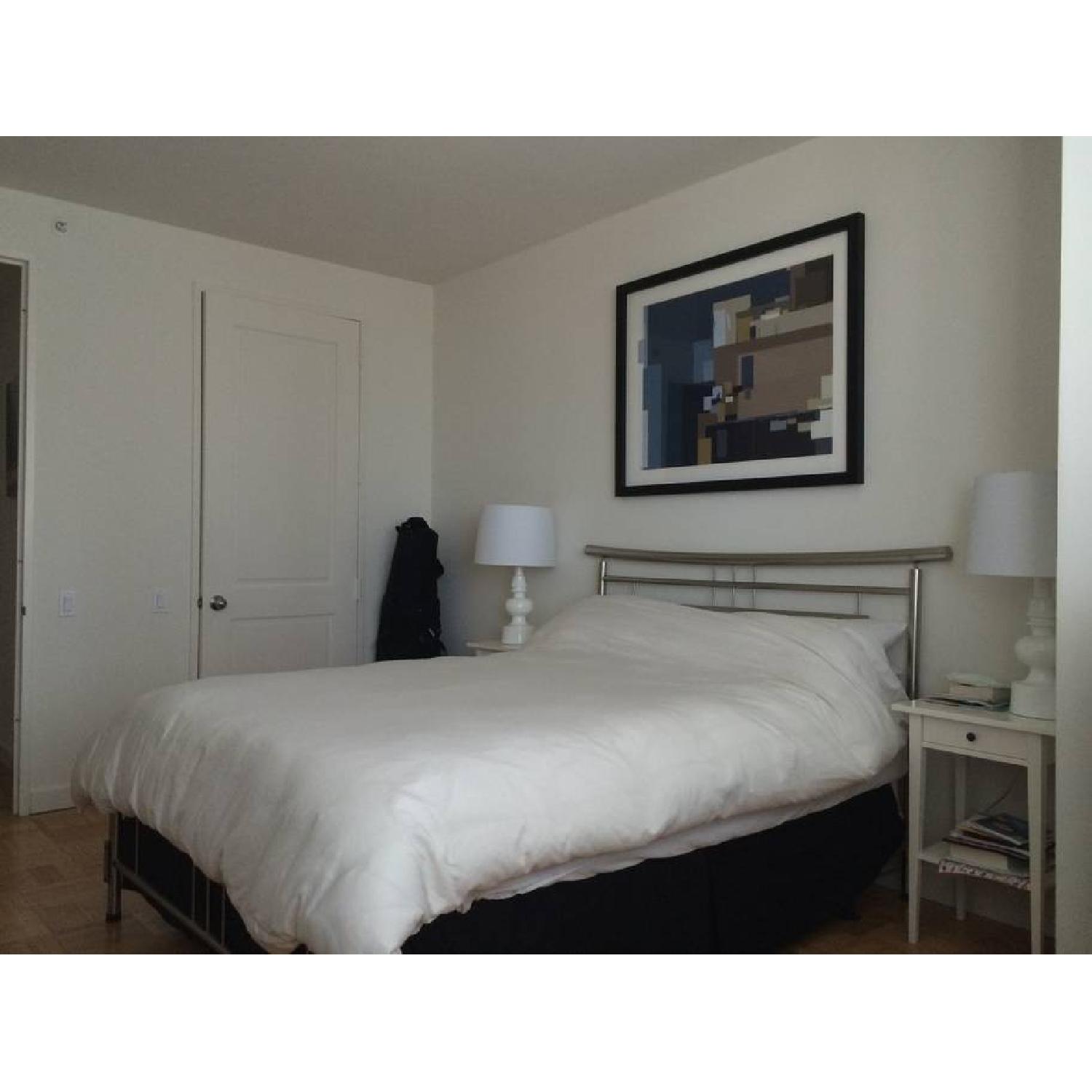 Modern Queen Size Bed Frame w/ Headboard & Footboard - image-2