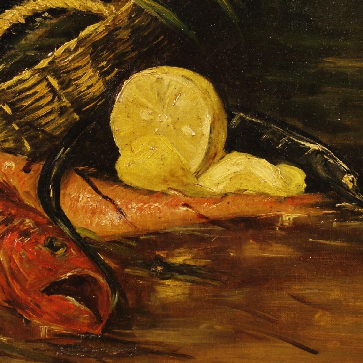 19th Century French Still Life Painting Oil On Canvas - image-1