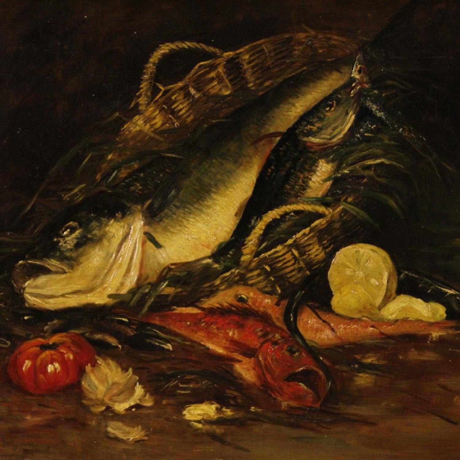 19th Century French Still Life Painting Oil On Canvas - image-6