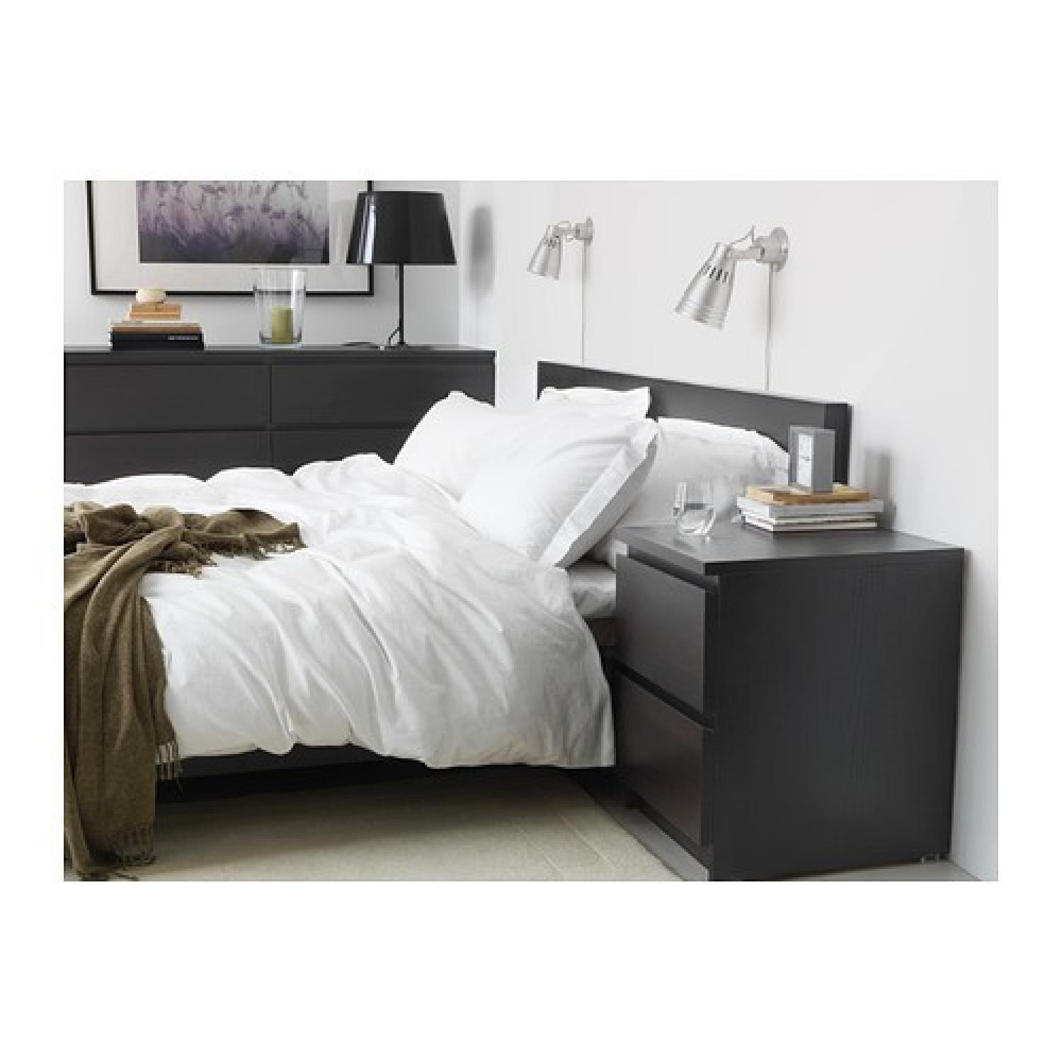 Ikea Malm Black Brown Nightstand - image-3