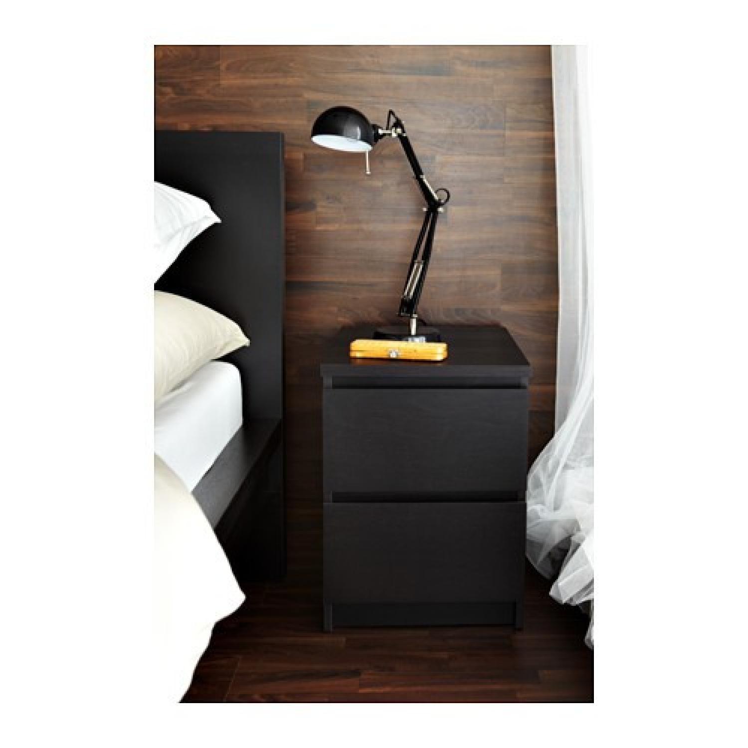 Ikea Malm Black Brown Nightstand - image-4