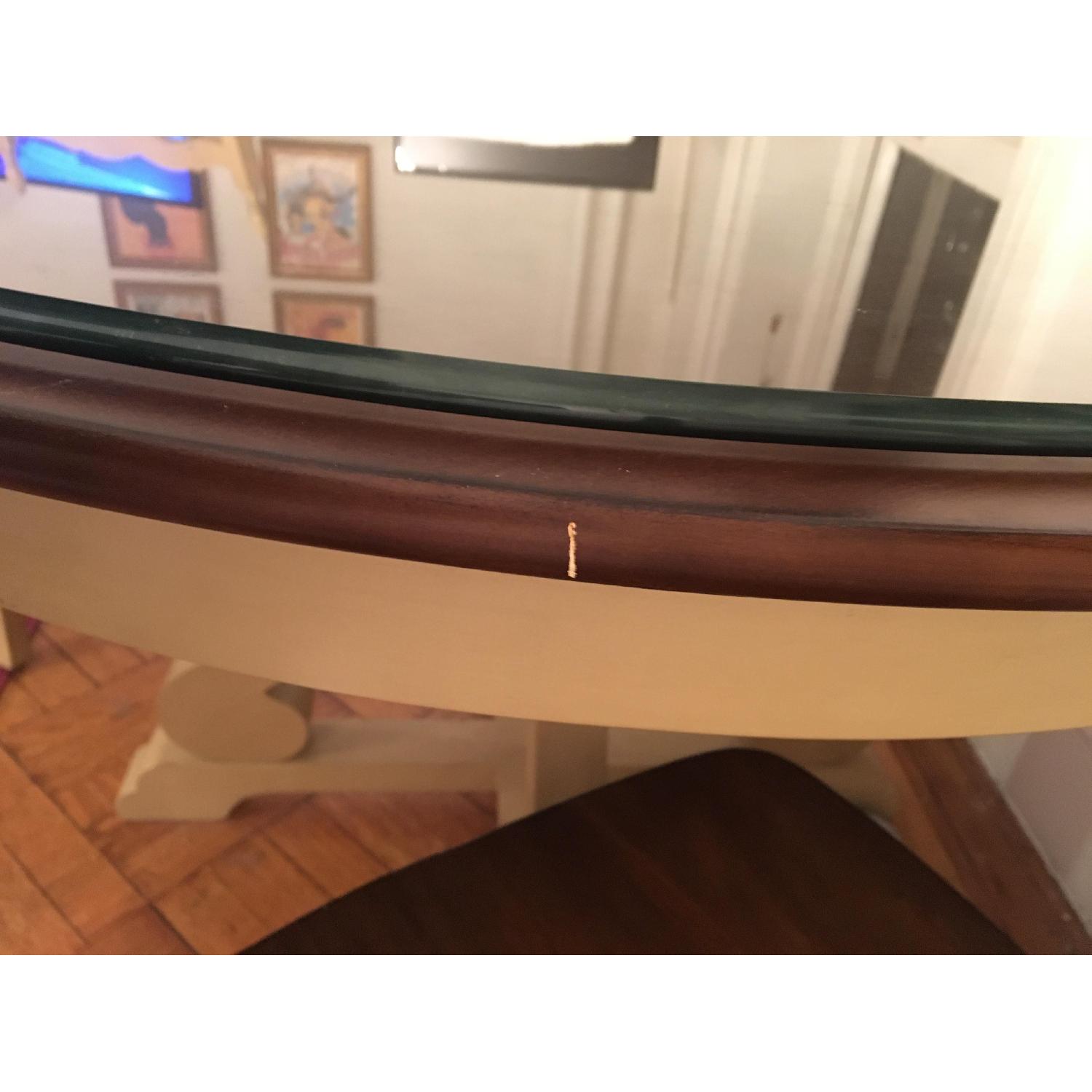 Pier 1 Marchella Ivory Dining Table w/ Glass Top - image-7