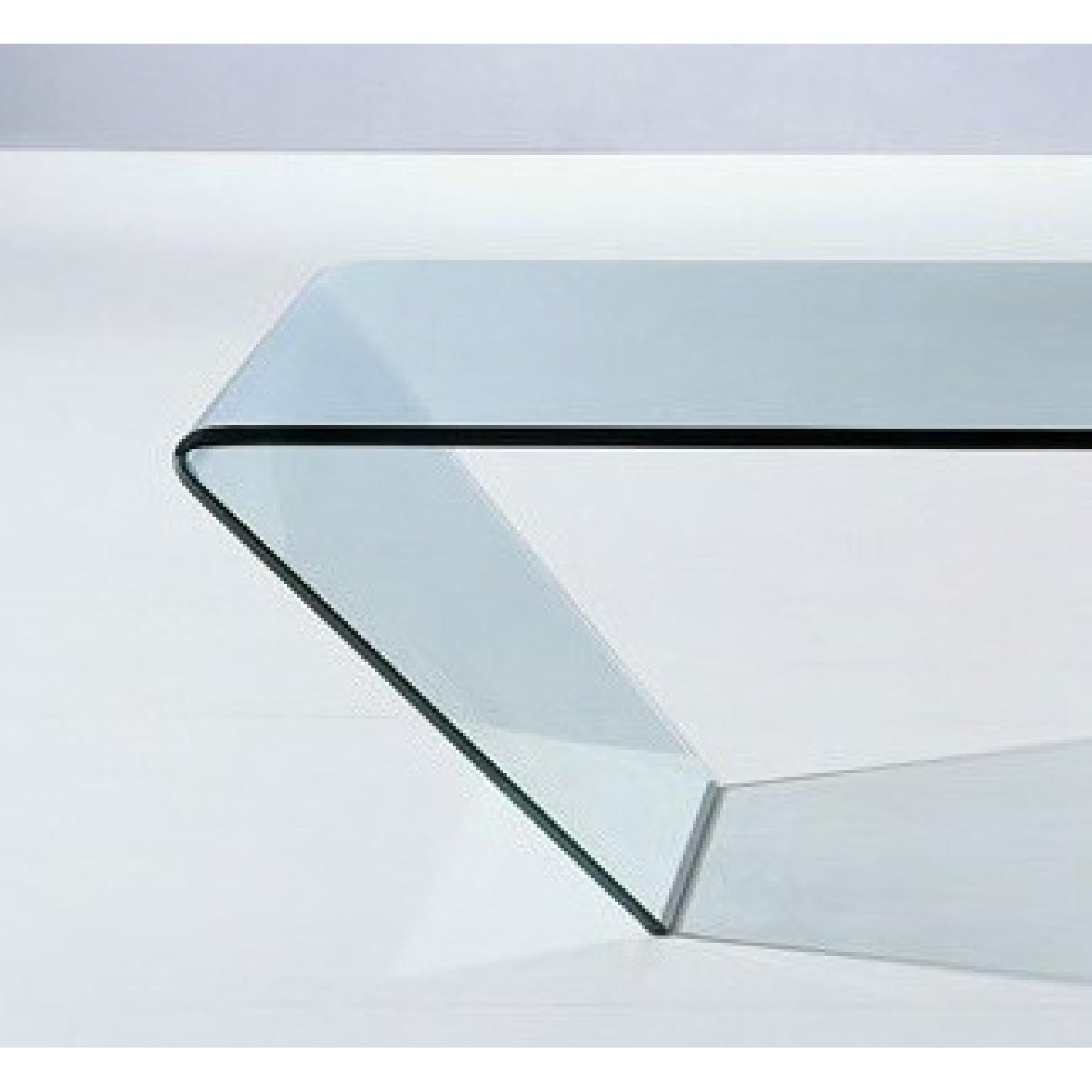 Clear Glass Coffee Table w/ Curved Glass - image-3
