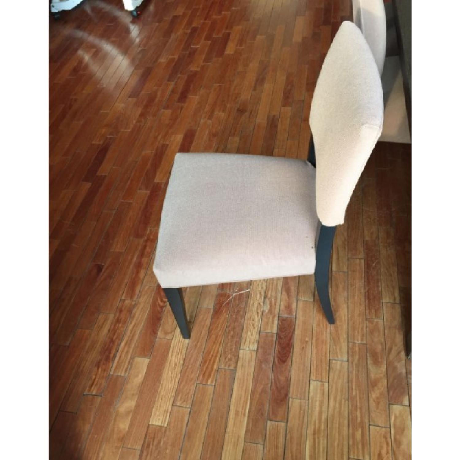 Crate & Barrel Wood Upholstered Dining Chair - image-2