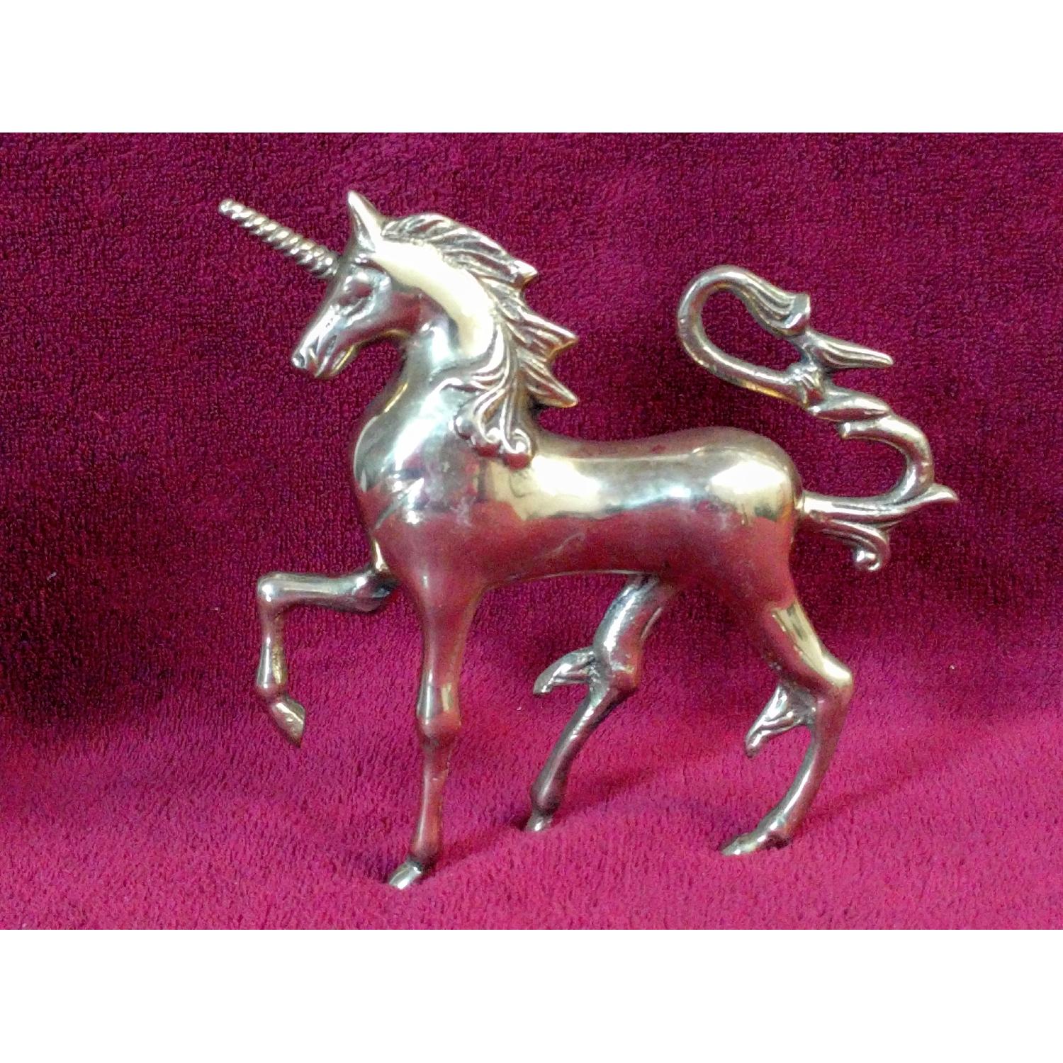Vintage Brass Unicorn Figurines - image-2