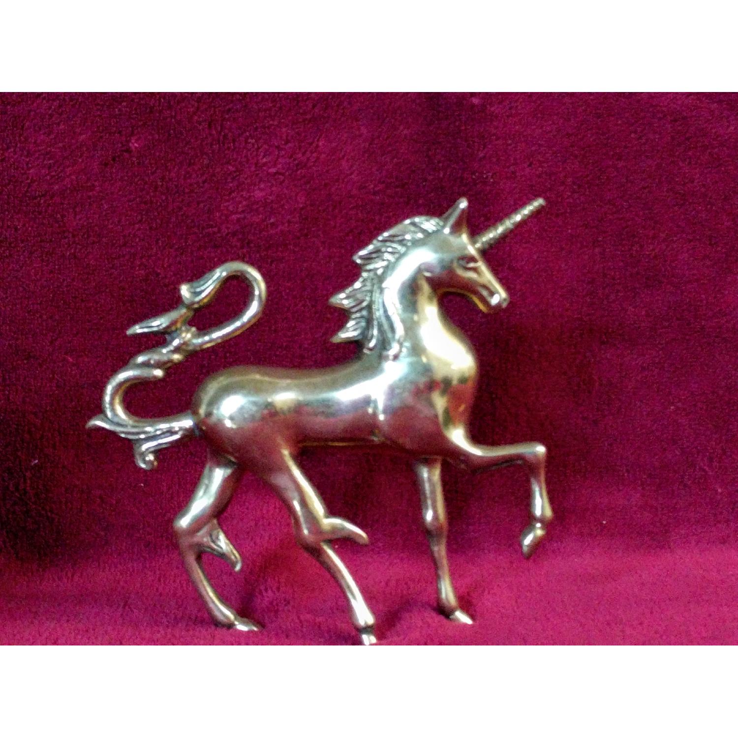 Vintage Brass Unicorn Figurines - image-3