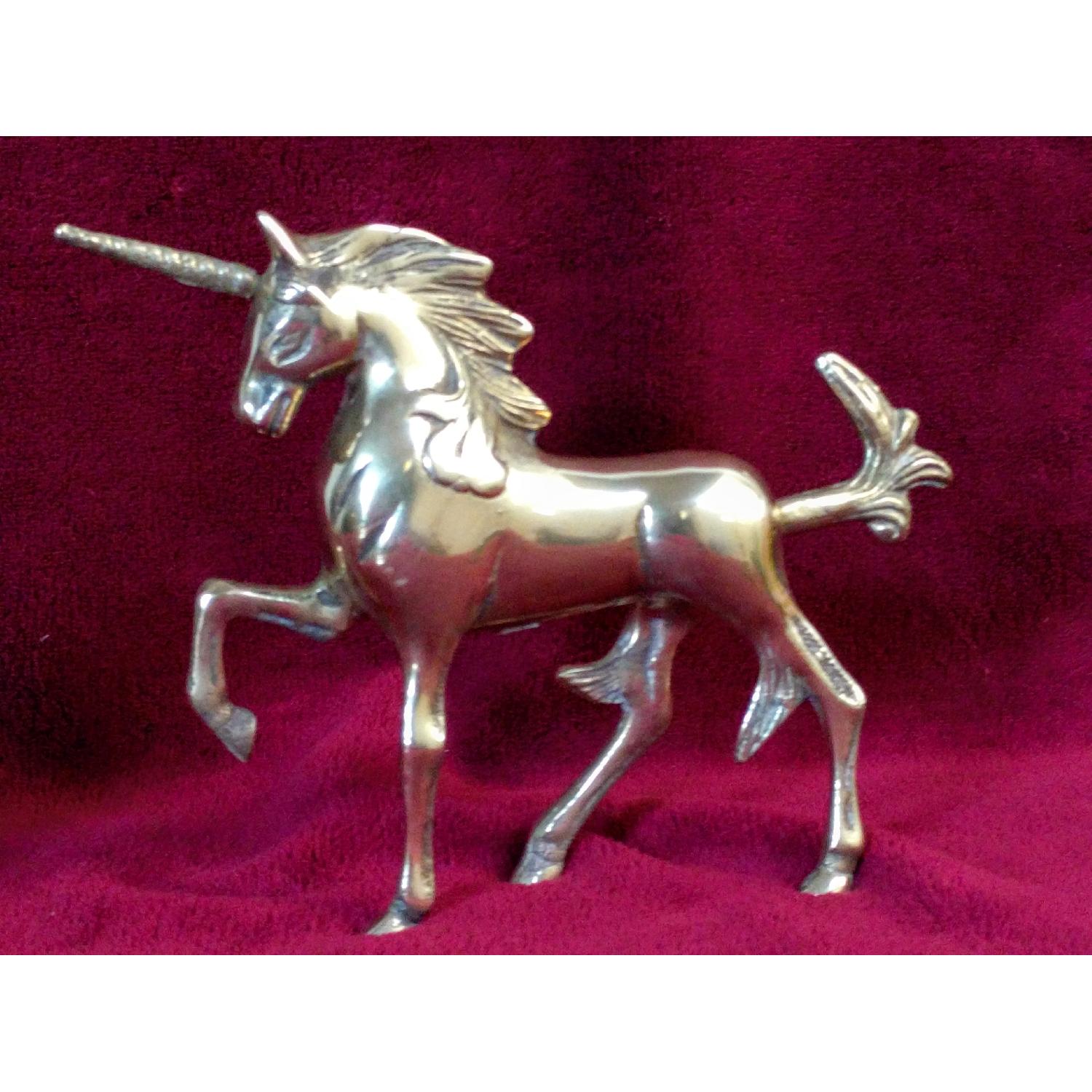 Vintage Brass Unicorn Figurines - image-4