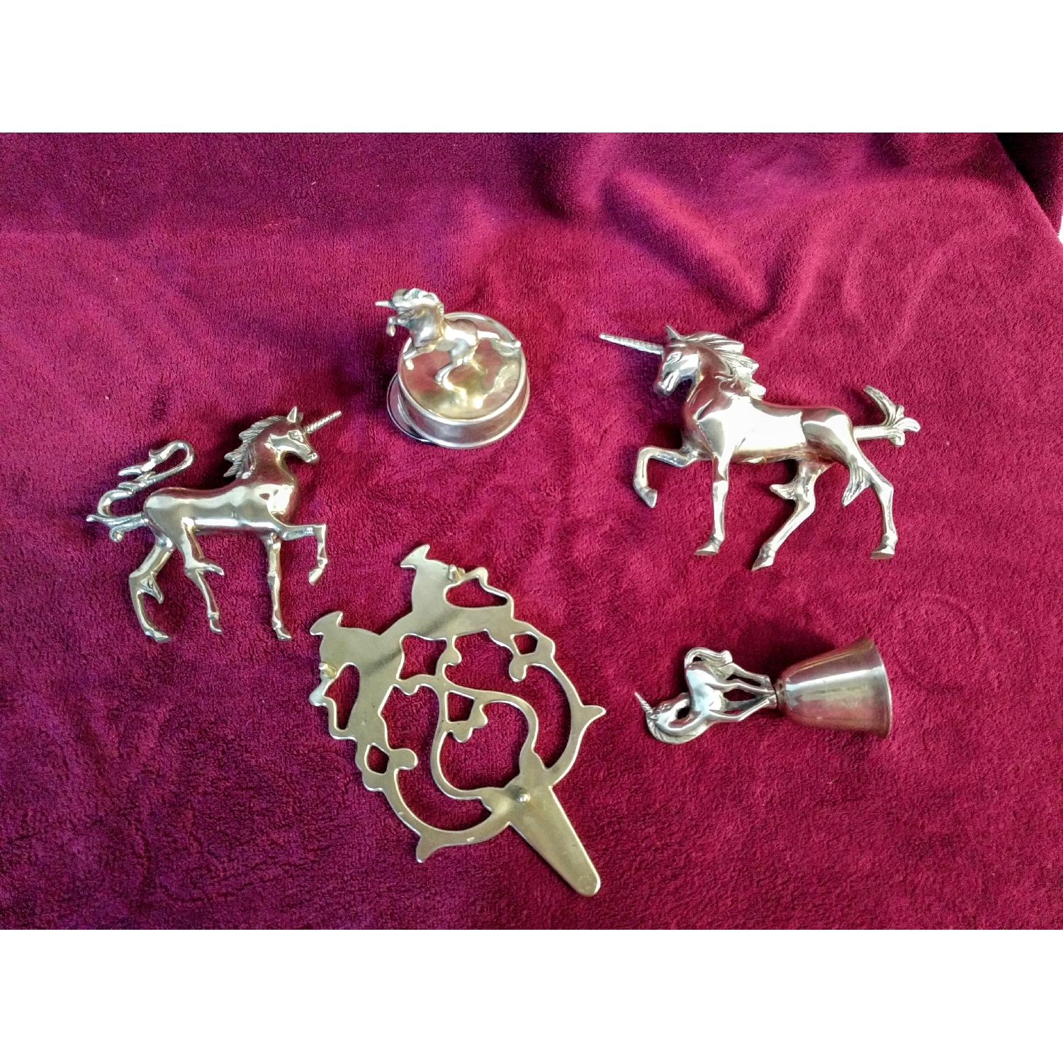 Vintage Brass Unicorn Figurines - image-7